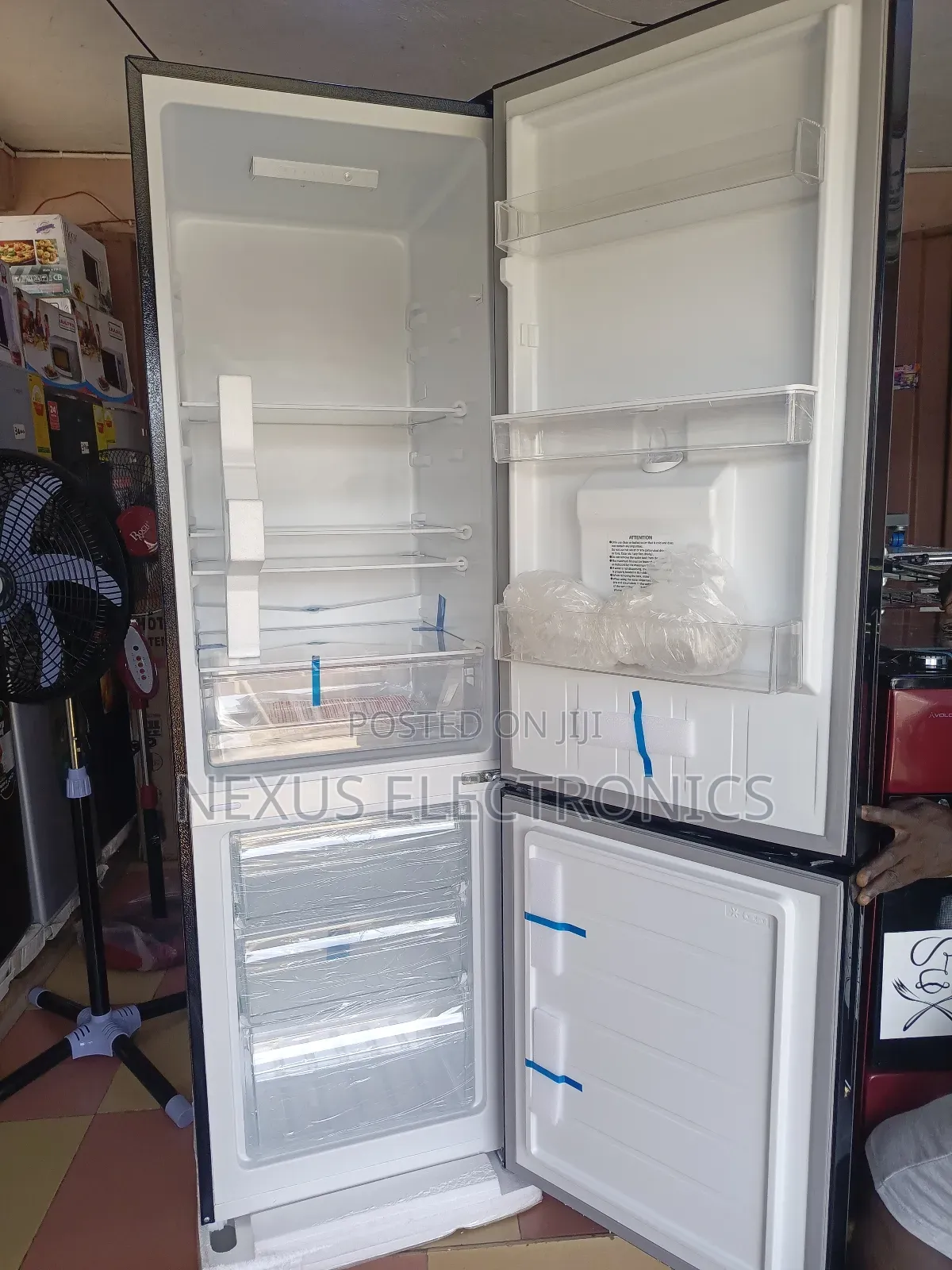 Brand New Roch RFR 330(261ltrs Black Glass Design Fridge