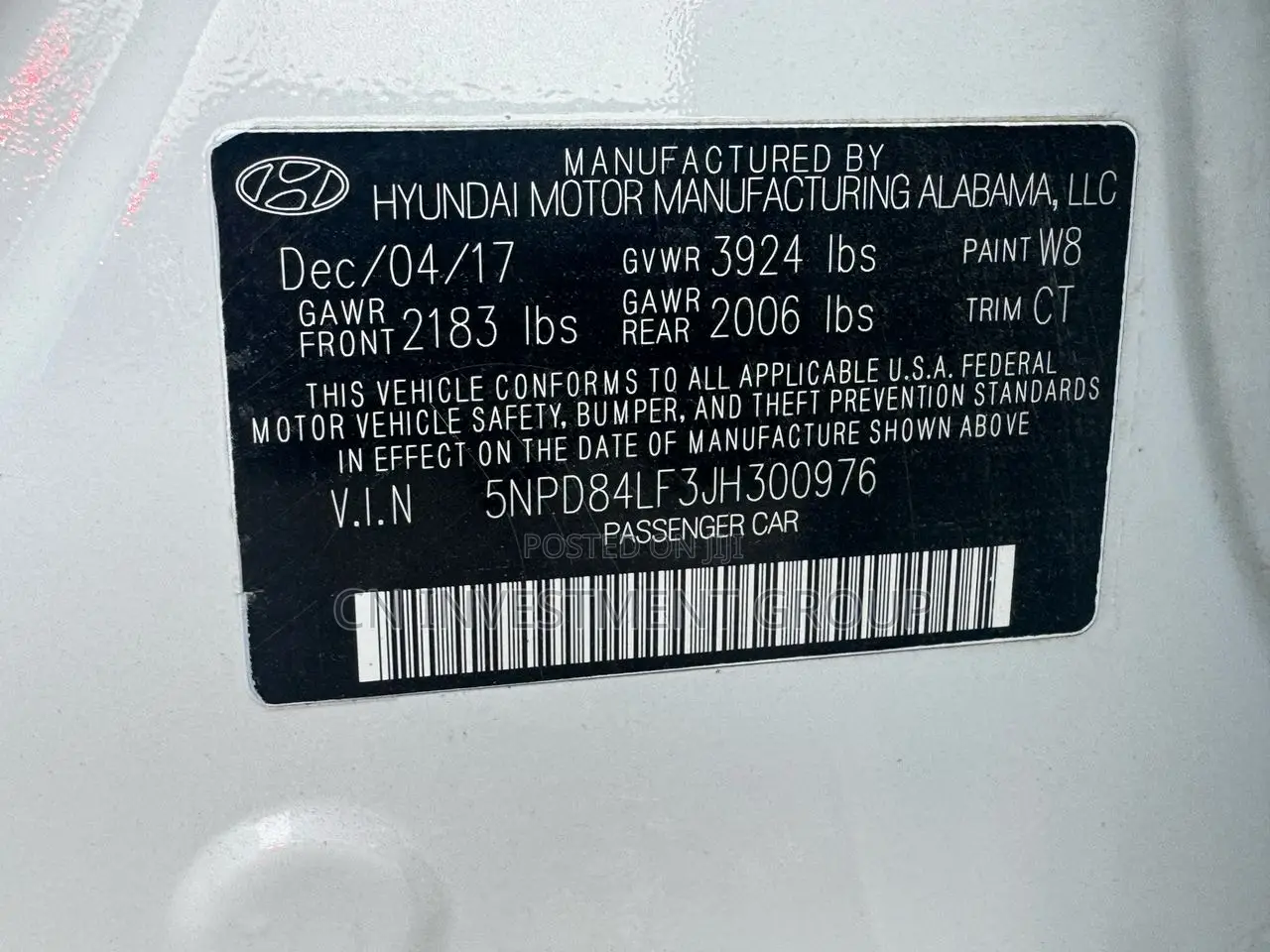 Hyundai Elantra SE 2018 White