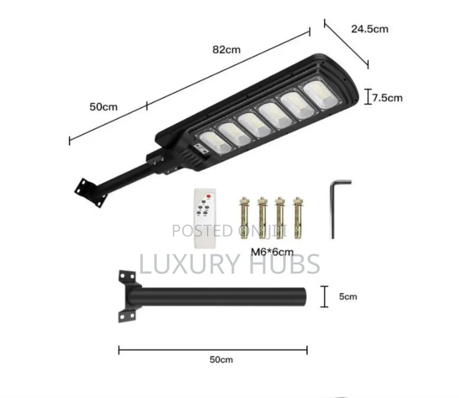 150w Solar Street Light With Mounting Rod