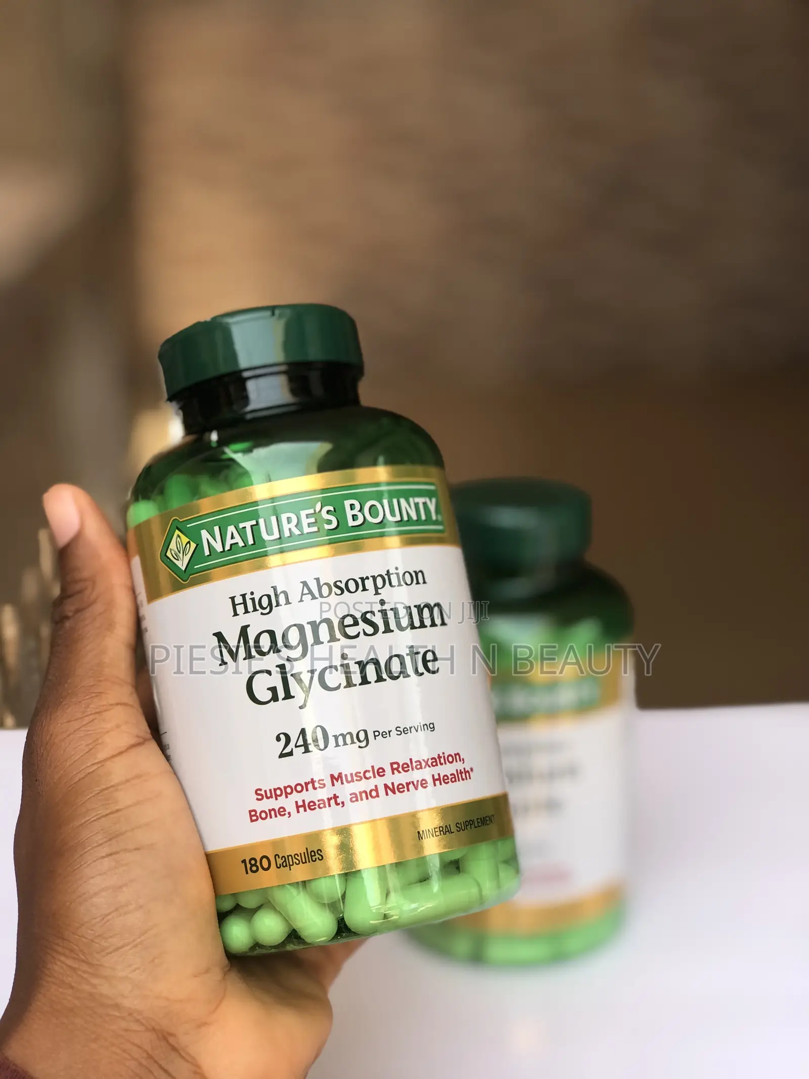 Nature’S Bounty Magnesium Glycinate 240 Mg, 180 Capsules