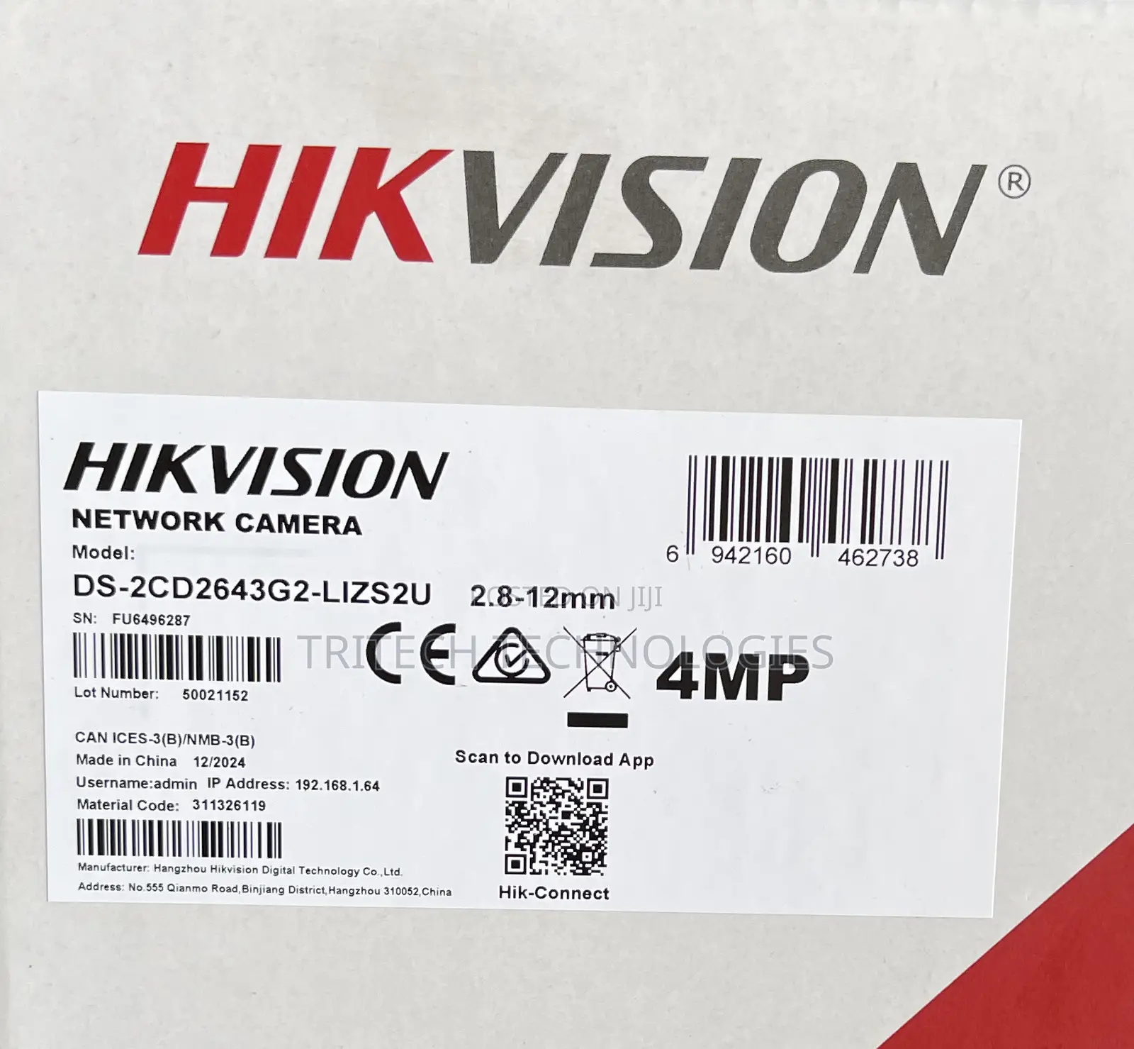 Hikvision Ds-2cd2643g2-Lizs2u 4mp Acusense Motorize Varifoca