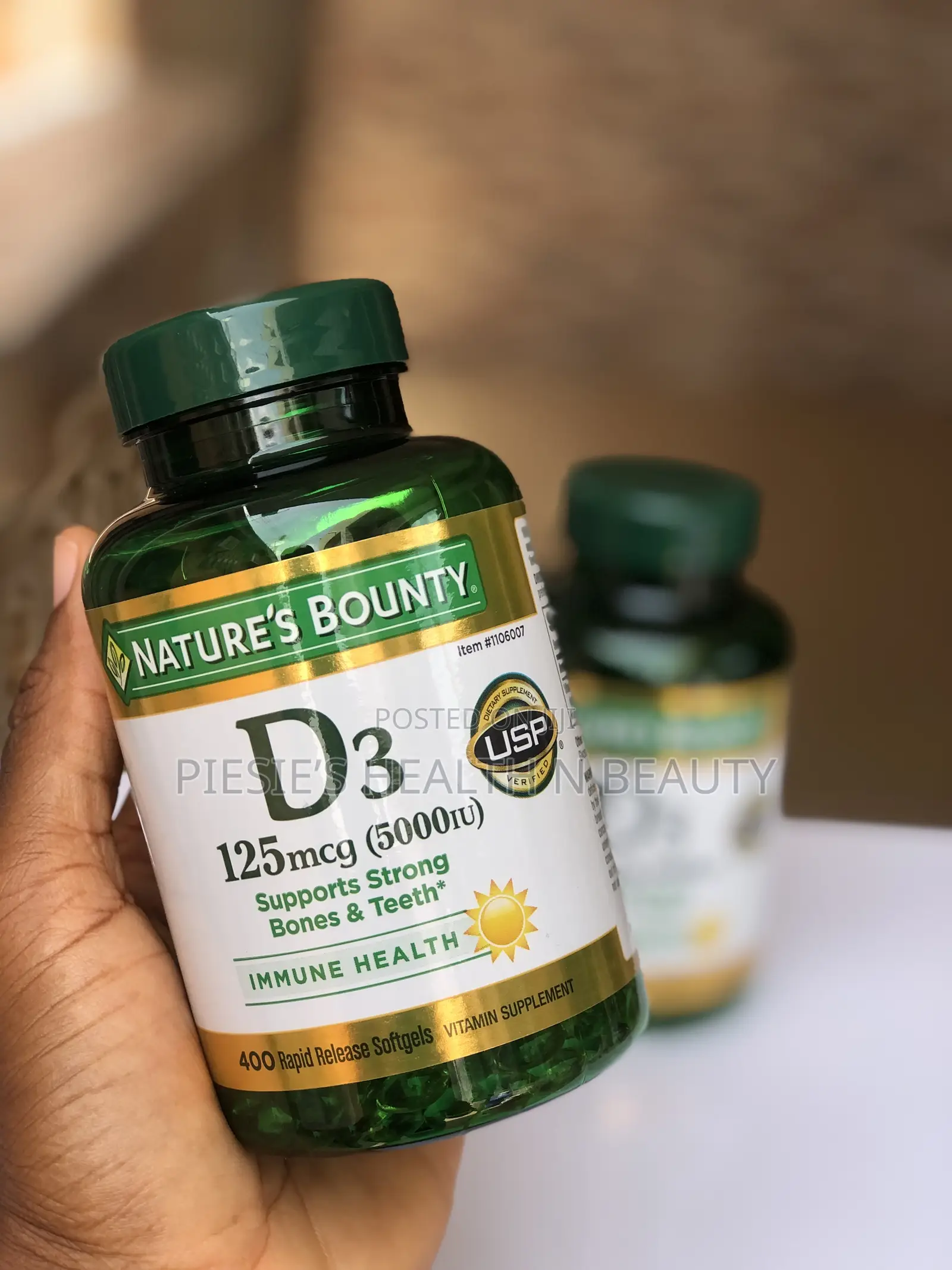 Nature's Bounty Vitamin D3 5000 Iu, 400 Softgels