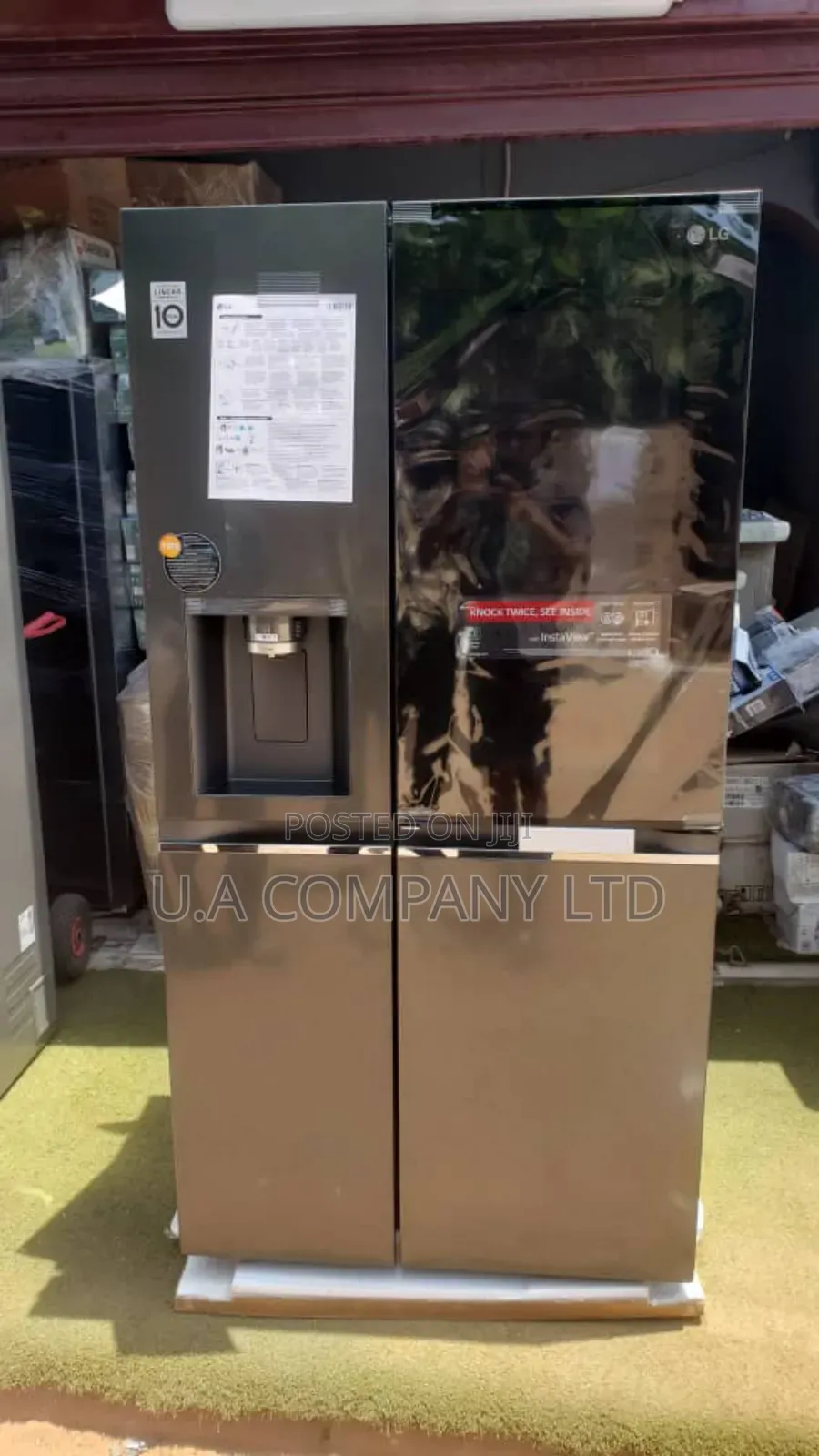 Lg Instaview American Style Fridge Freezer Matte Black