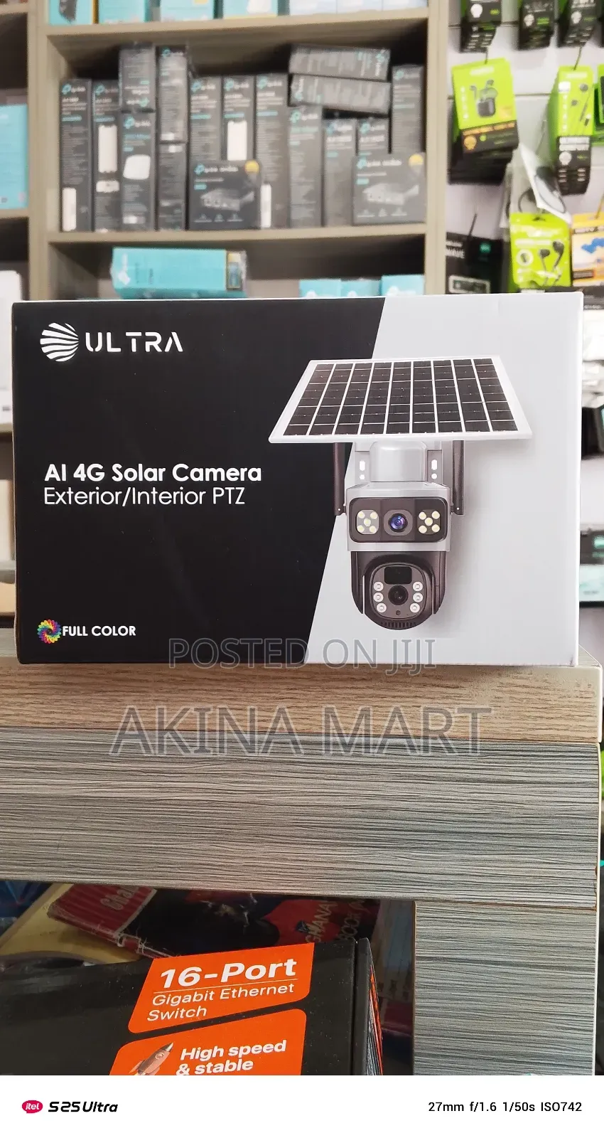 Ai 4g Solar Camera PTZ 6mp All Sim Support Eseecloud