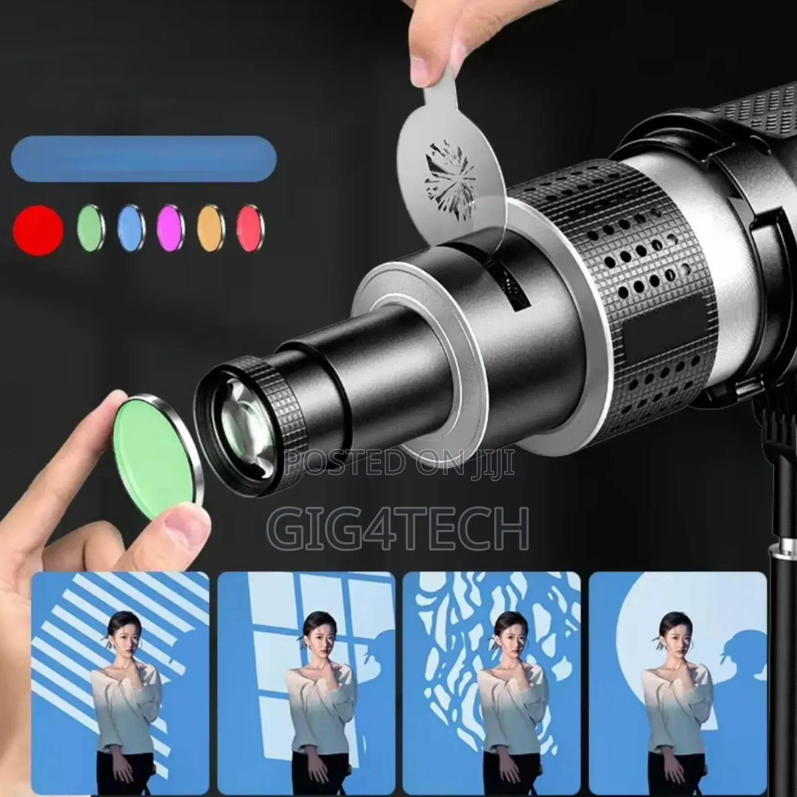 Focusing Lens Condenser Mm06 Pro Snoot Bowen With 35 Shapes
