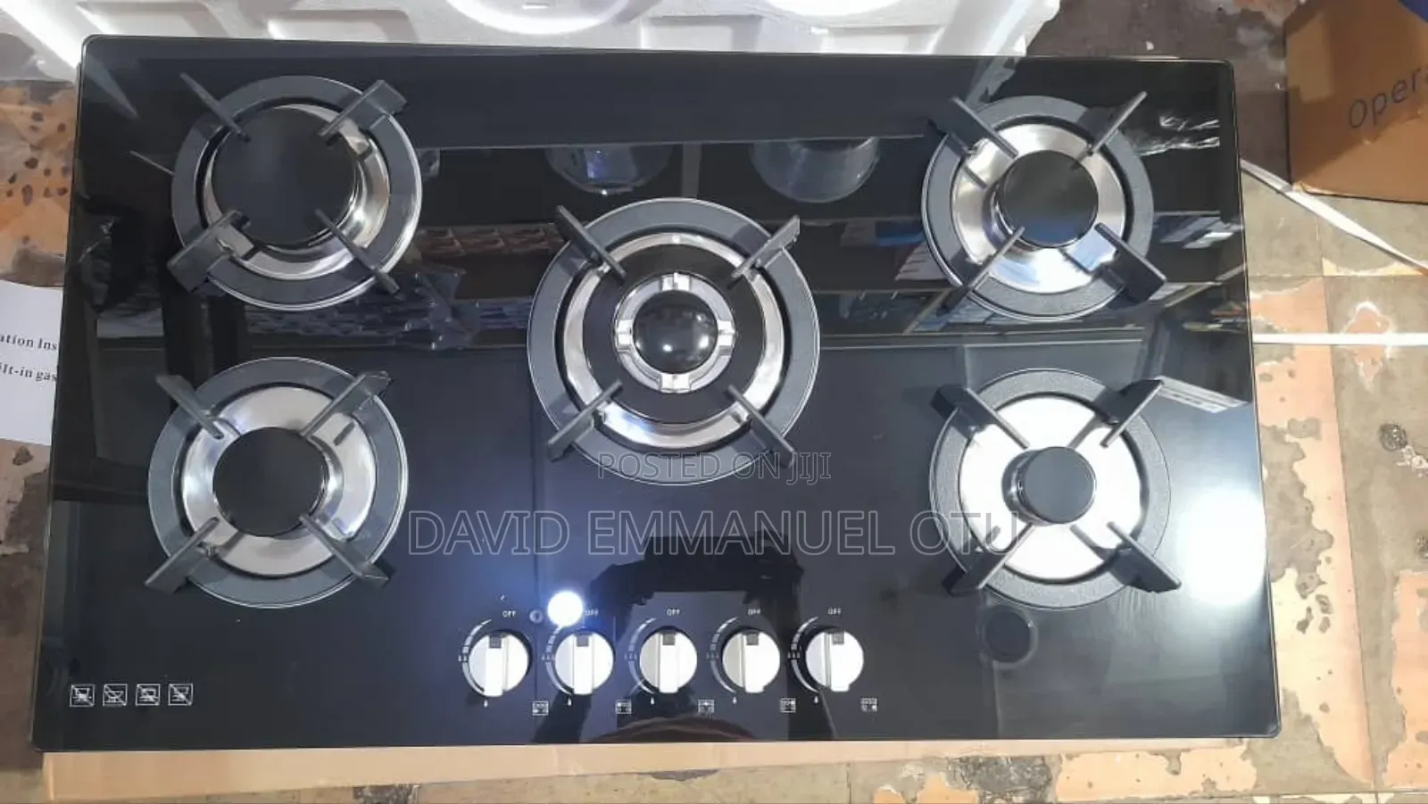 5burner Built-in Glass Hob