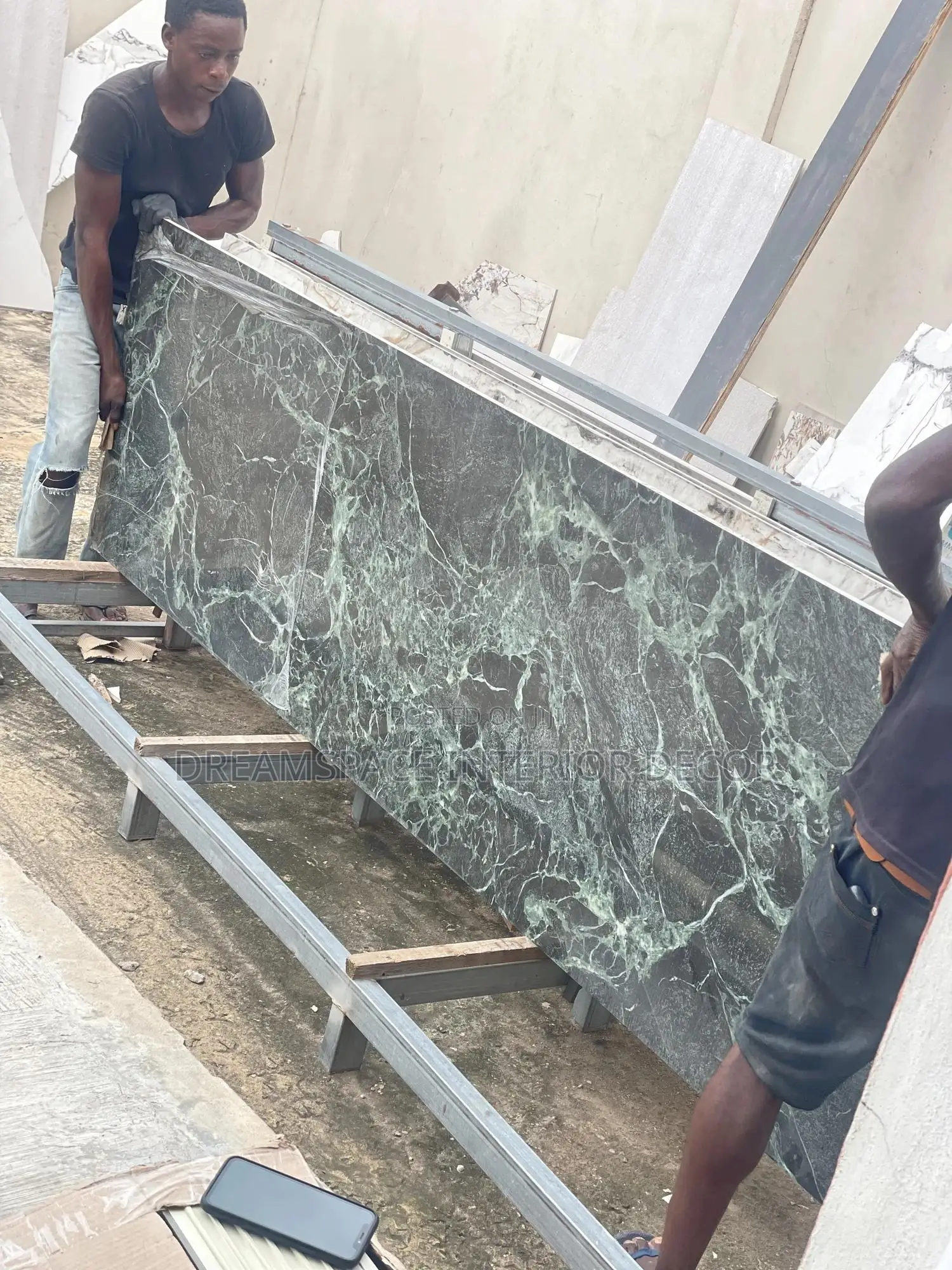 Green Marble-Effect Sintered Stone – Bold Luxury Interiors