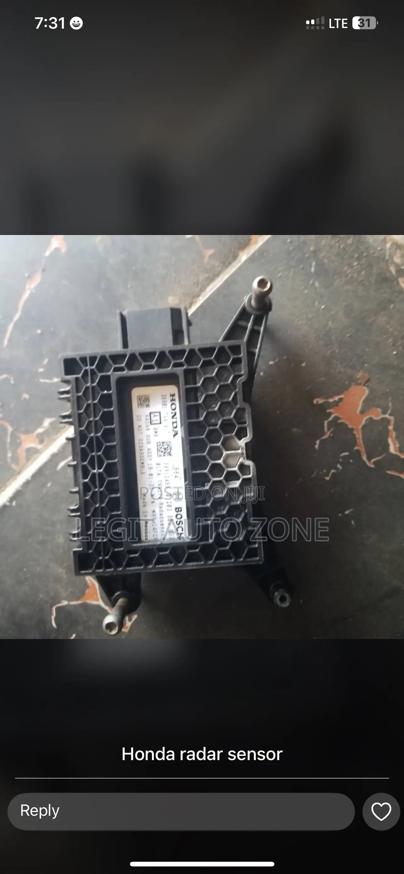 Honda Accord 2018,2019,2020,2021,2022 Radar Sensor Available