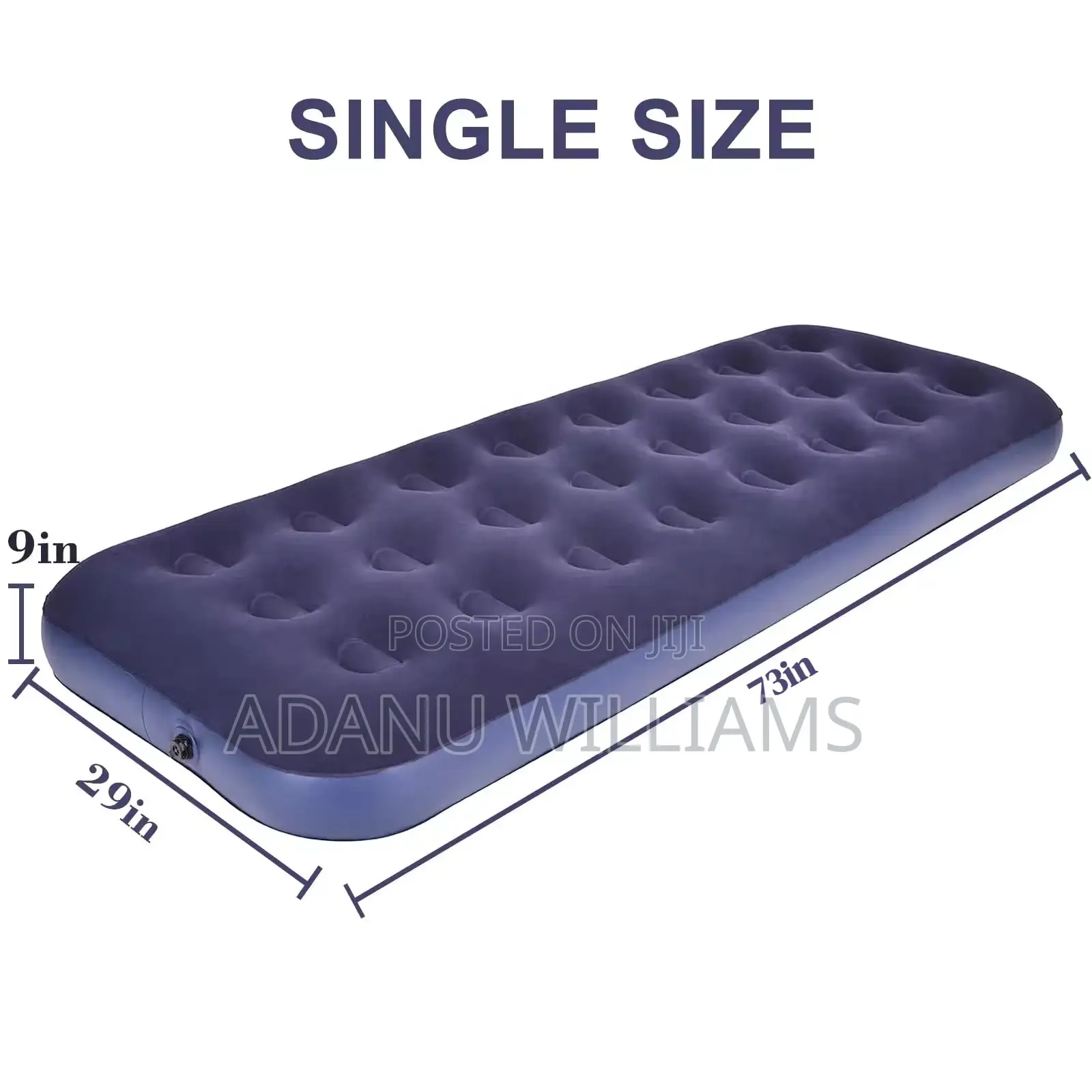 Modern Twin Size Flocking Air Bed With Pump