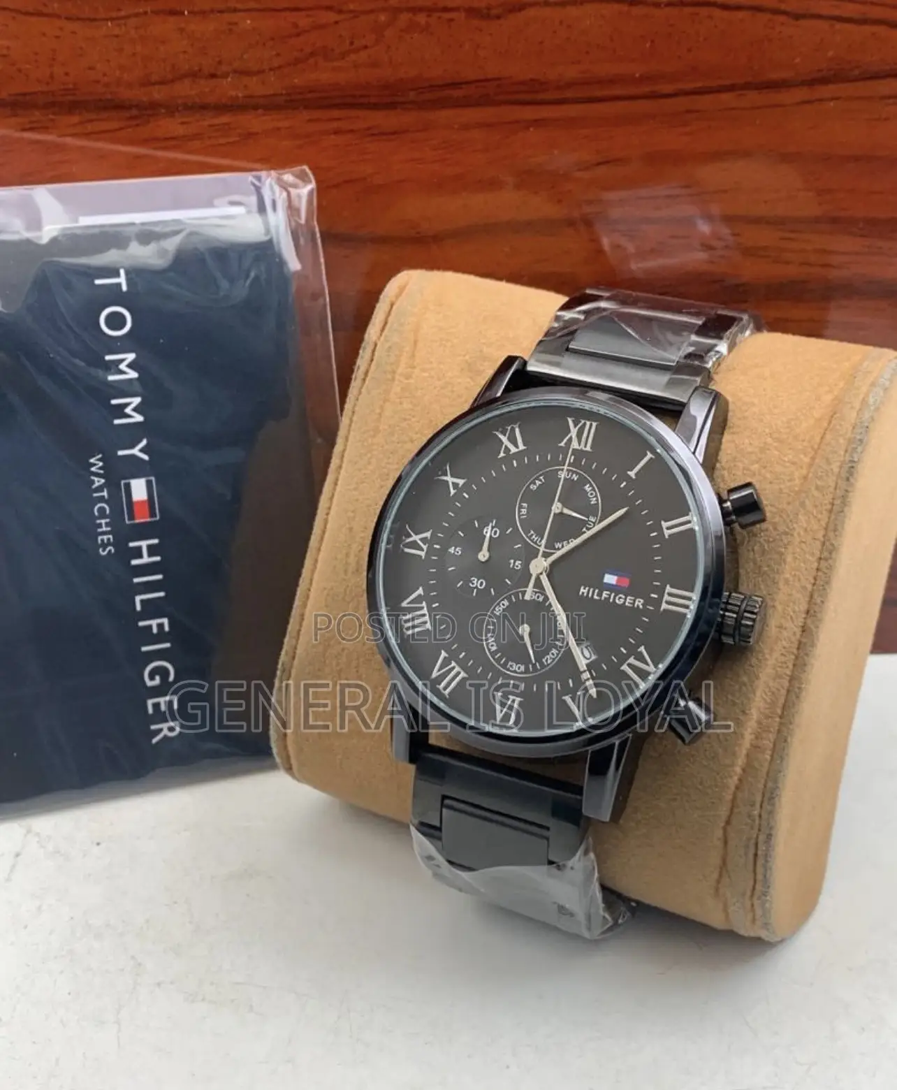 Tommy Hilfiger Black Chain Strap