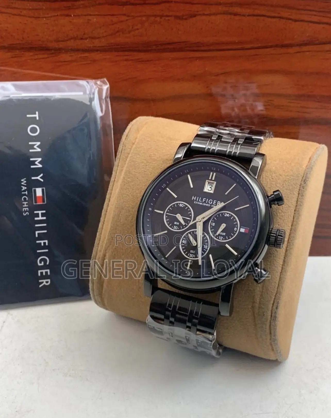 Tommy Hilfiger Black Chain Strap