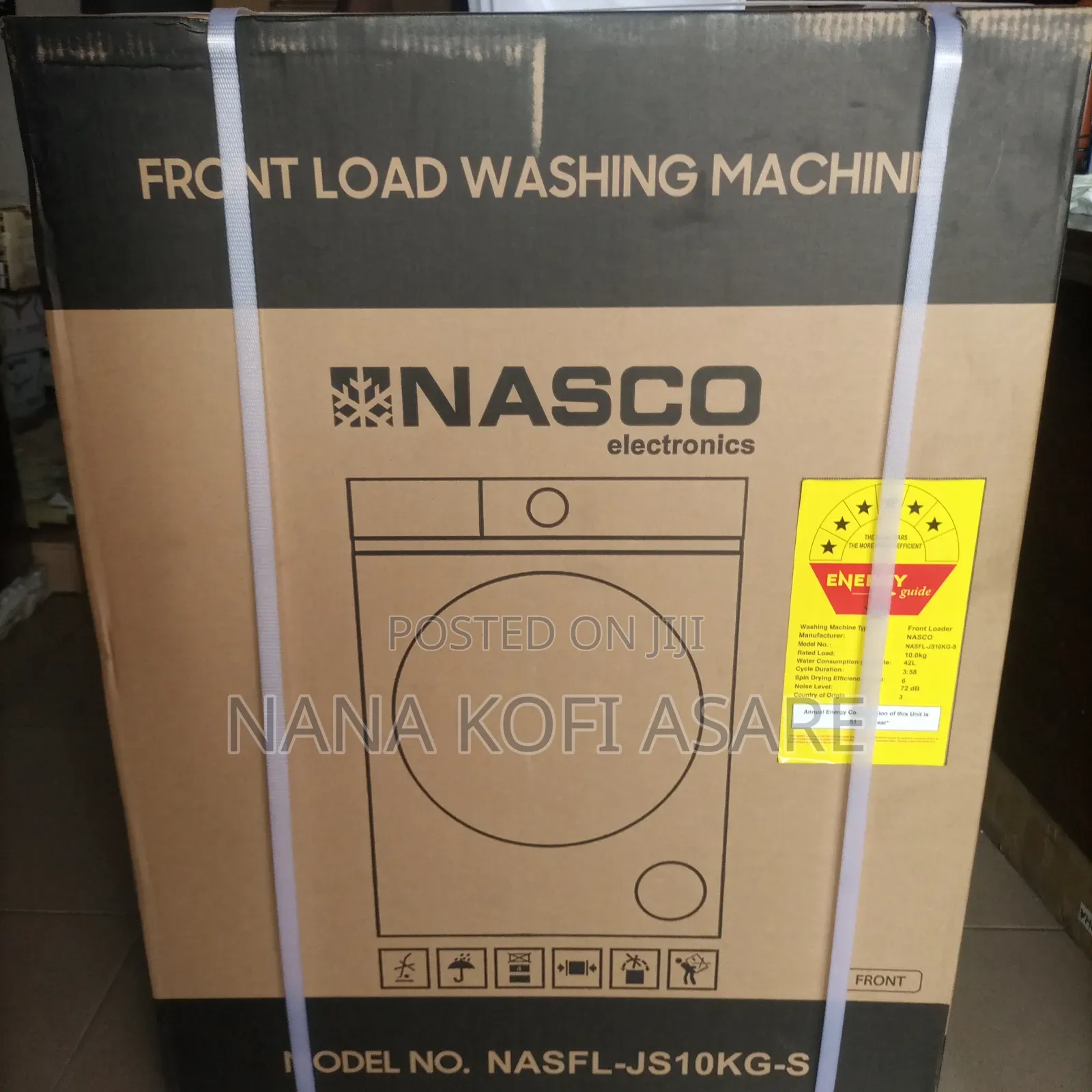 Nasco 10kg Front Load Washing Machine