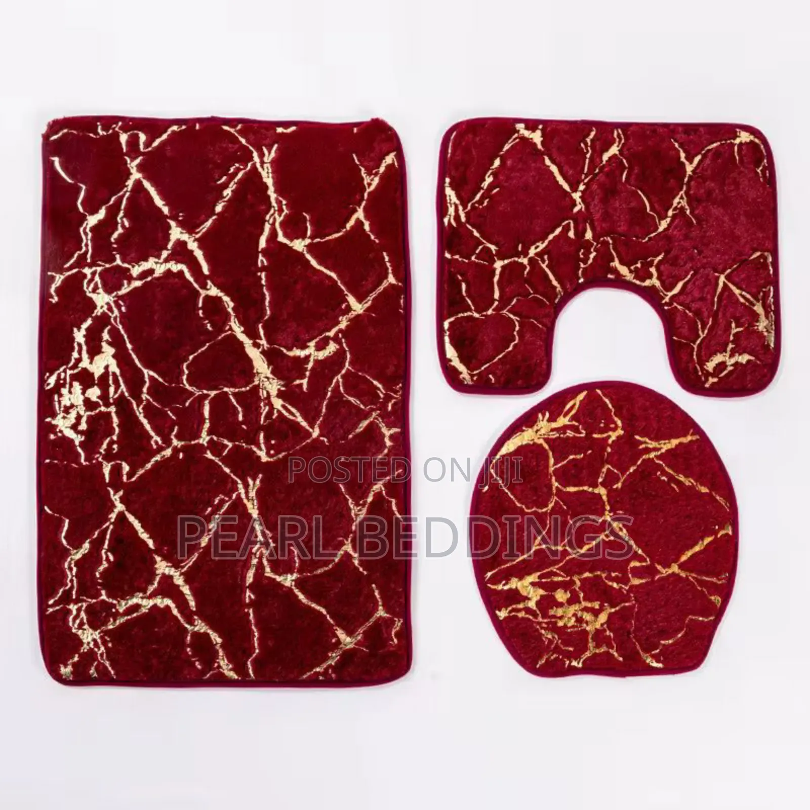 3pcs Non Slip Bathroom Mat Set Available in Stunning Designs