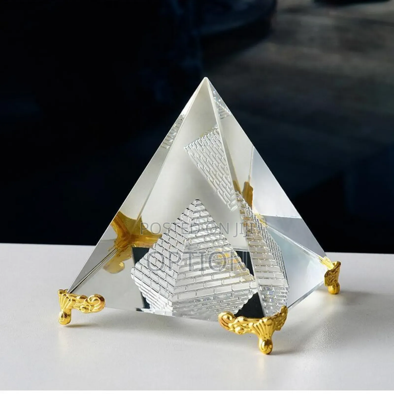 Crystal Zodiac Pyramid For Luck