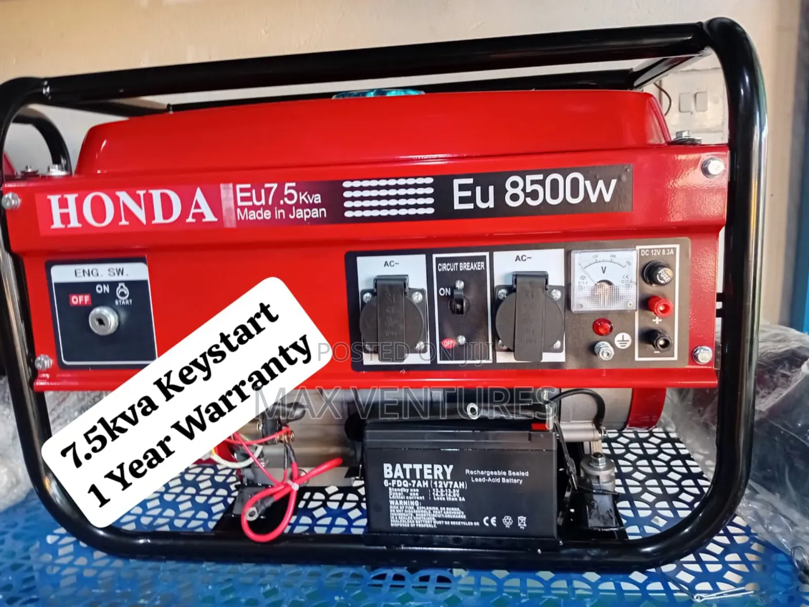 Honda 7.5kva 7.5kva Japan Generator Key Start Whimsy
