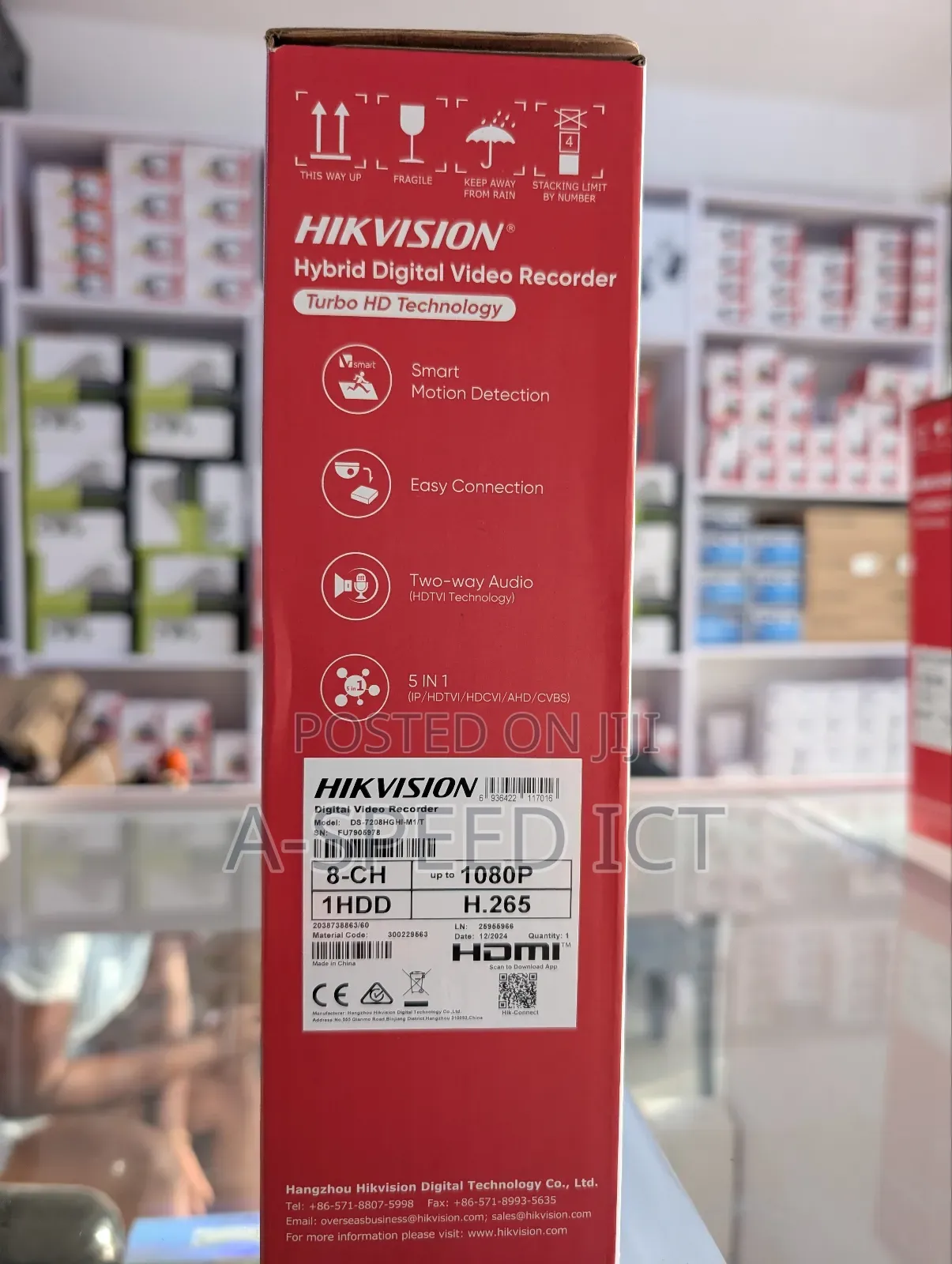 8-Ch Hikvision 1080p Lite 1u H.265 DVR Ds-7208hghi-M1