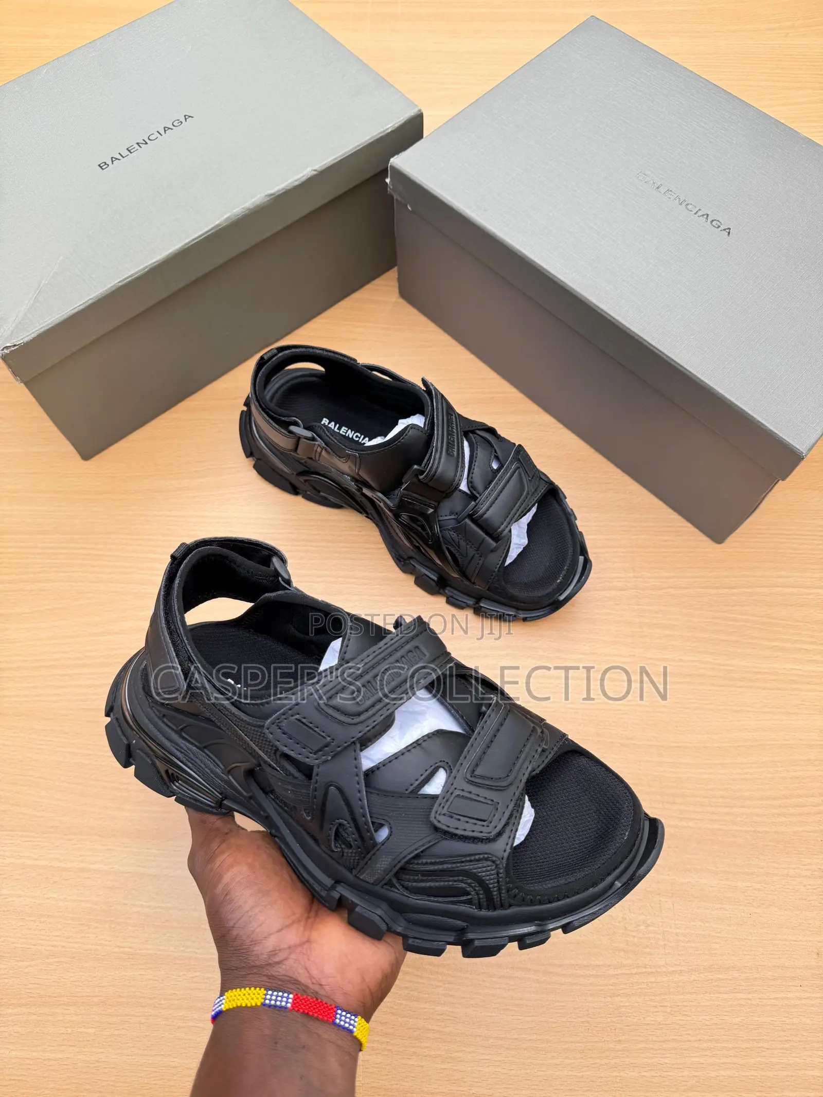 Balenciaga Track Sandals (Black)