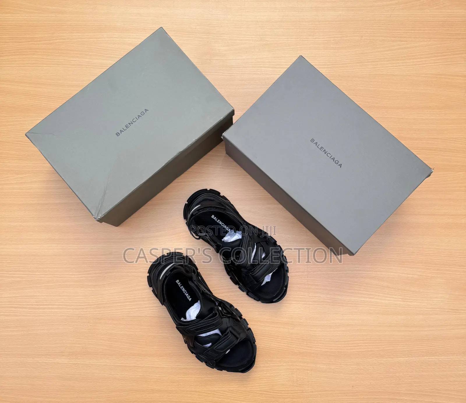 Balenciaga Track Sandals (Black)