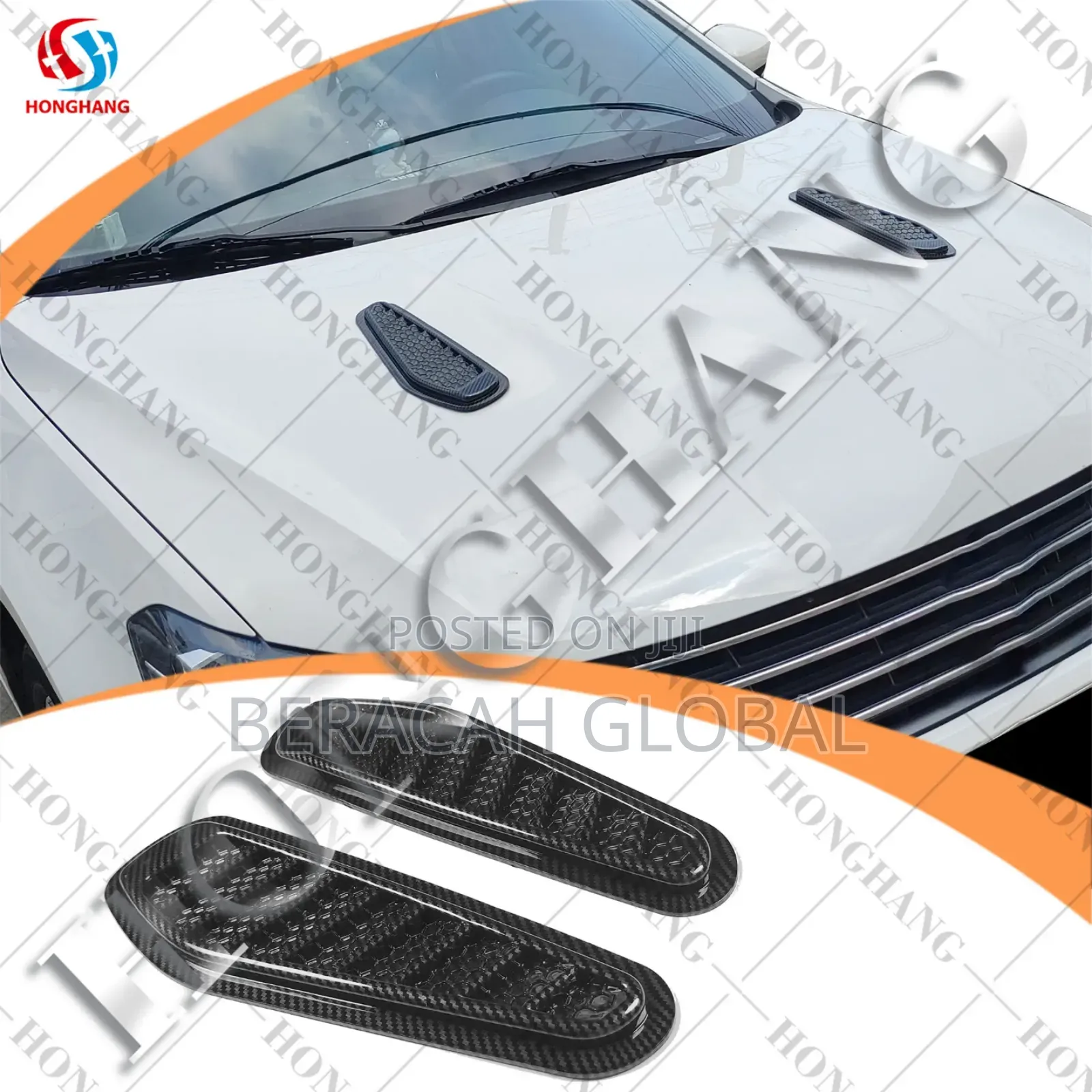 Bonnet Hood Vent Air Outlet 2 Pieces