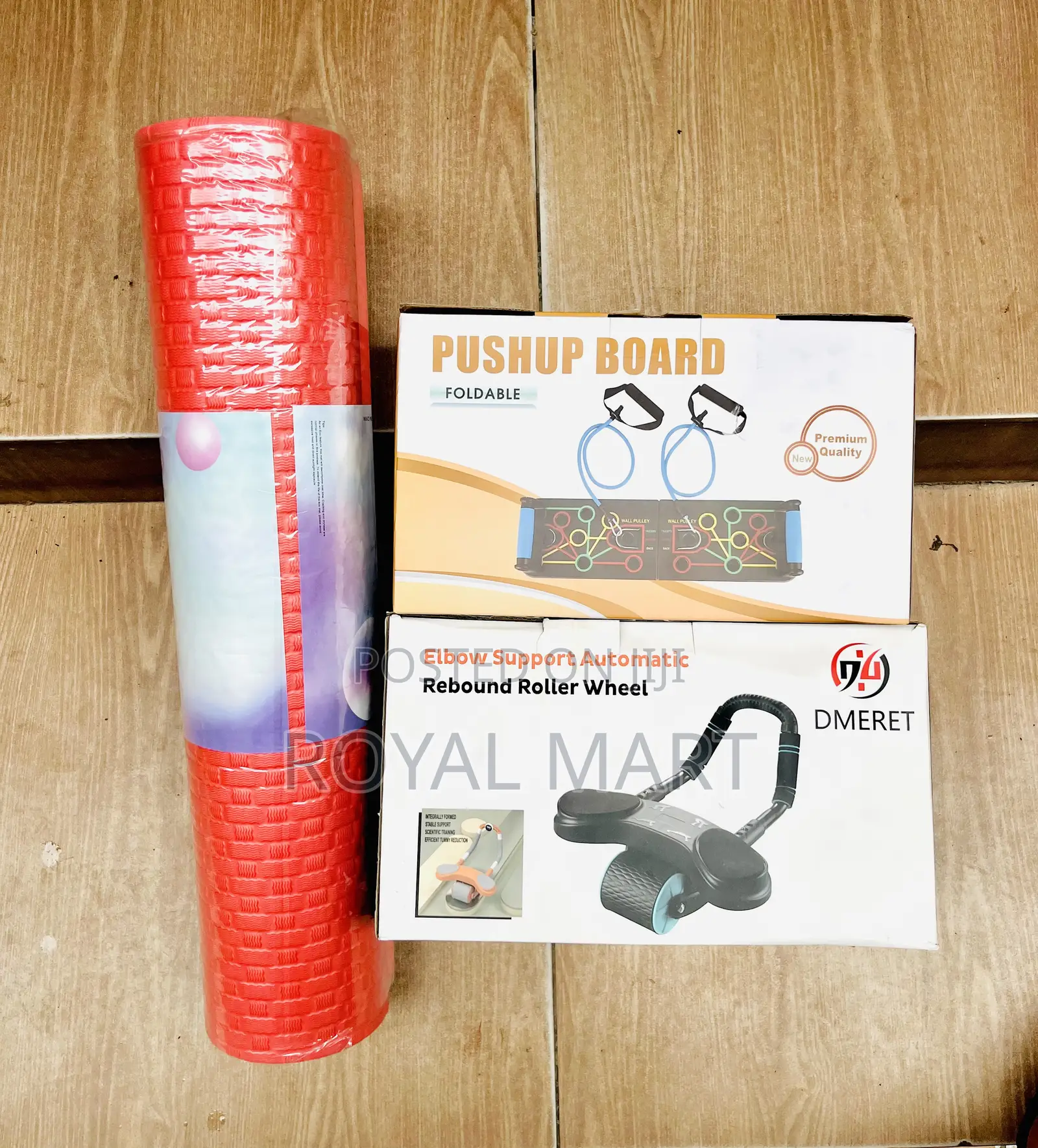 Abs Roller, Push Up Board and Yoga Mat