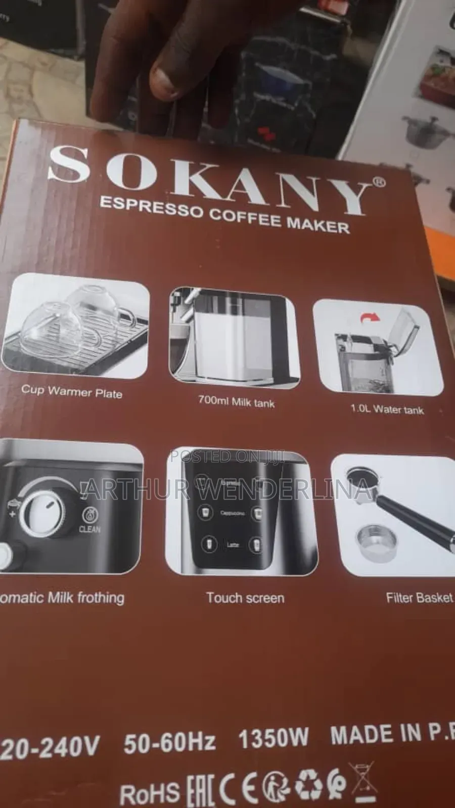 Sokany 20bar 3-in-1 Coffee Maker.1350watt