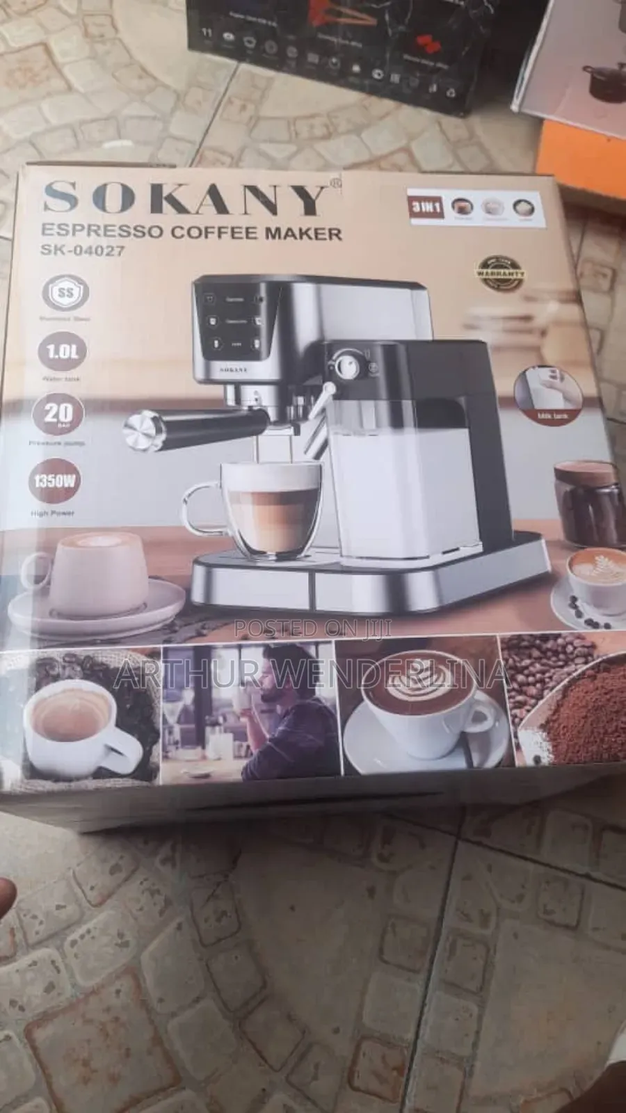 Sokany 20bar 3-in-1 Coffee Maker.1350watt