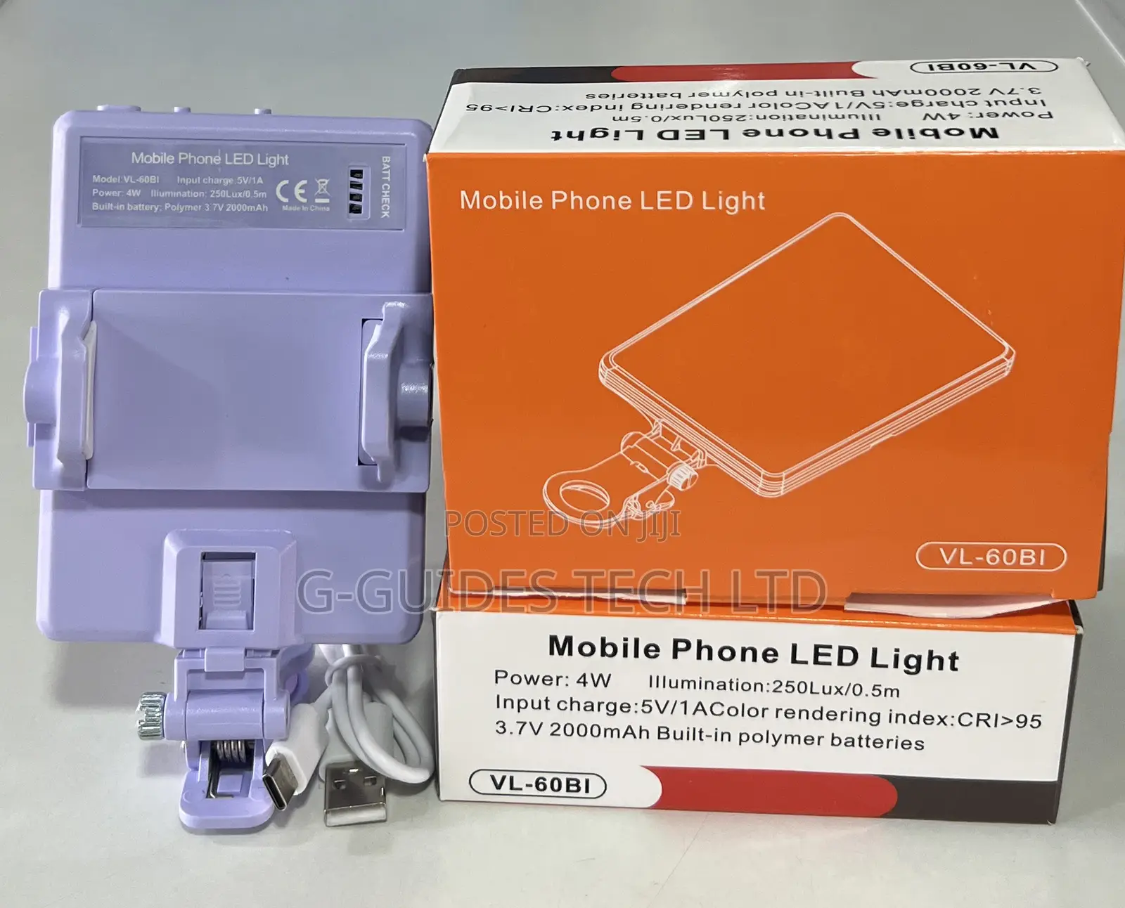 Vl-60bl Mobile Phone Led Light Rechargeable
