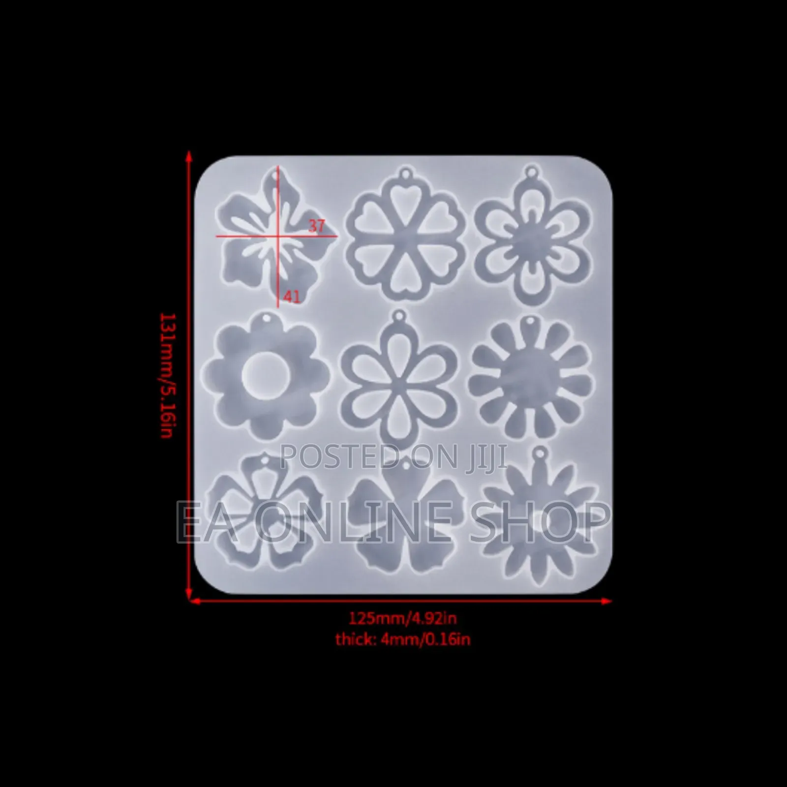 Leaf Flowers Pendent Earring Silicone Molds for Epoxy Resin