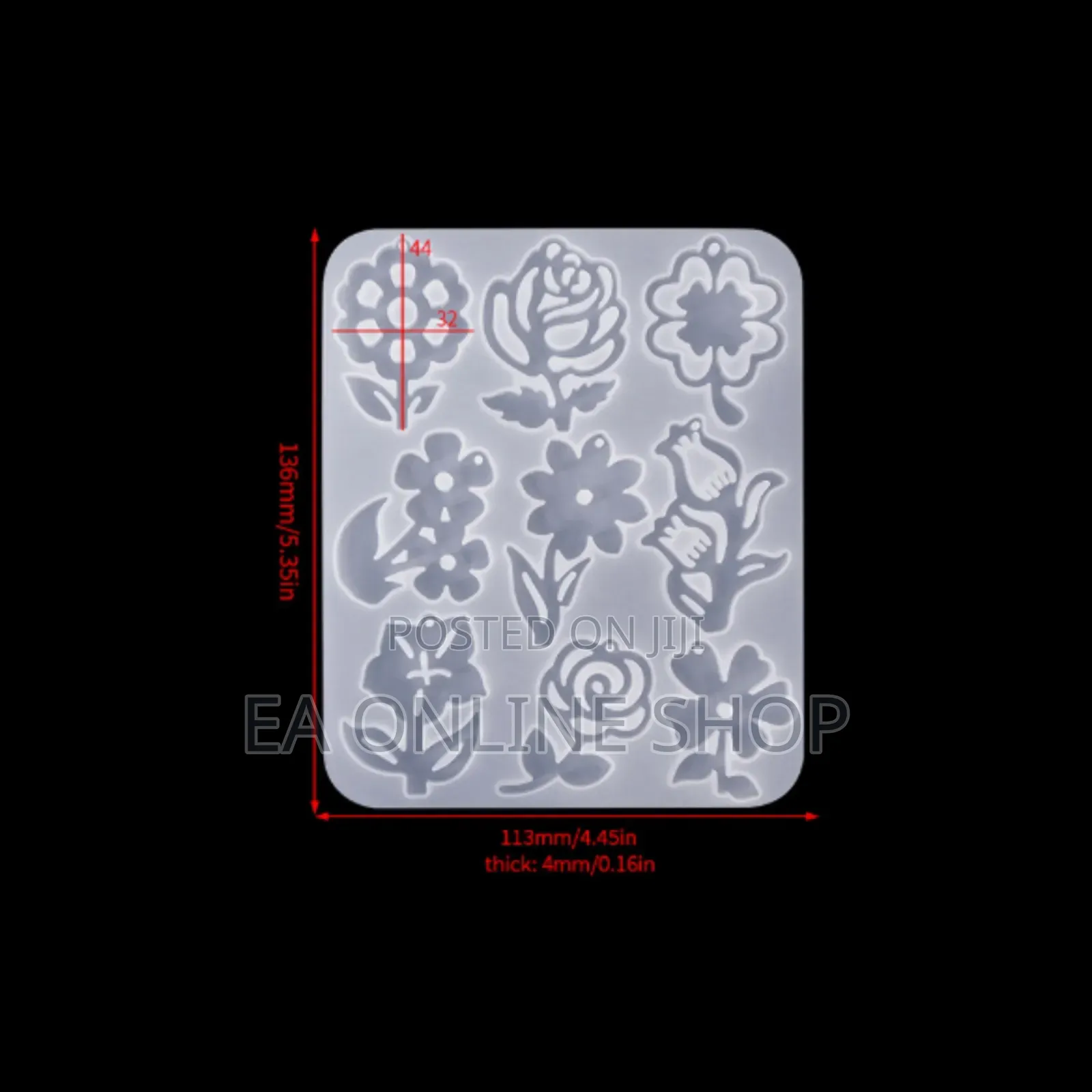 Leaf Flowers Pendent Earring Silicone Molds for Epoxy Resin