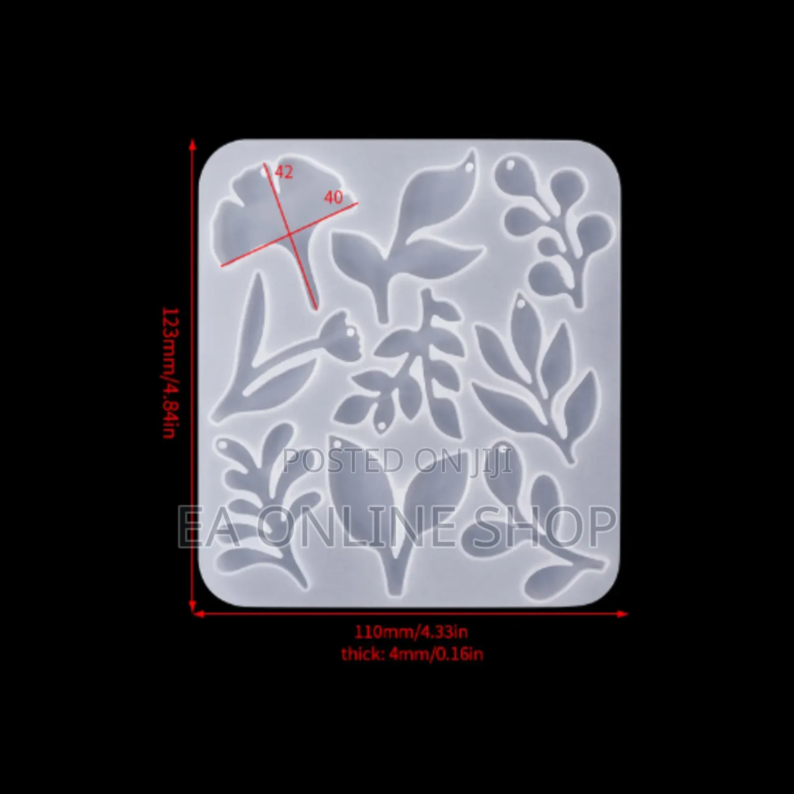 Leaf Flowers Pendent Earring Silicone Molds for Epoxy Resin