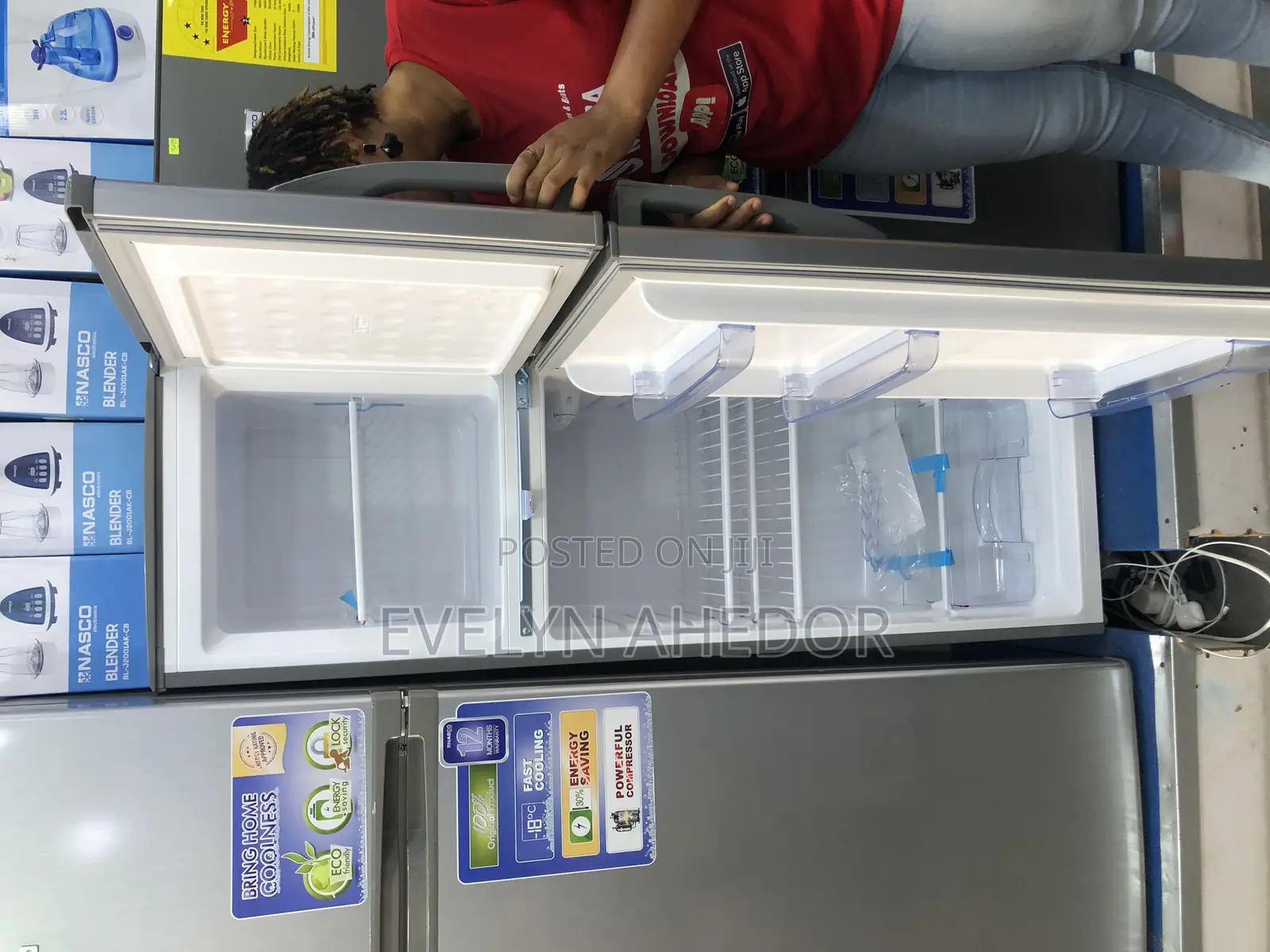 Powerful Compressor Nasco Top Freezer 165 Liters Available