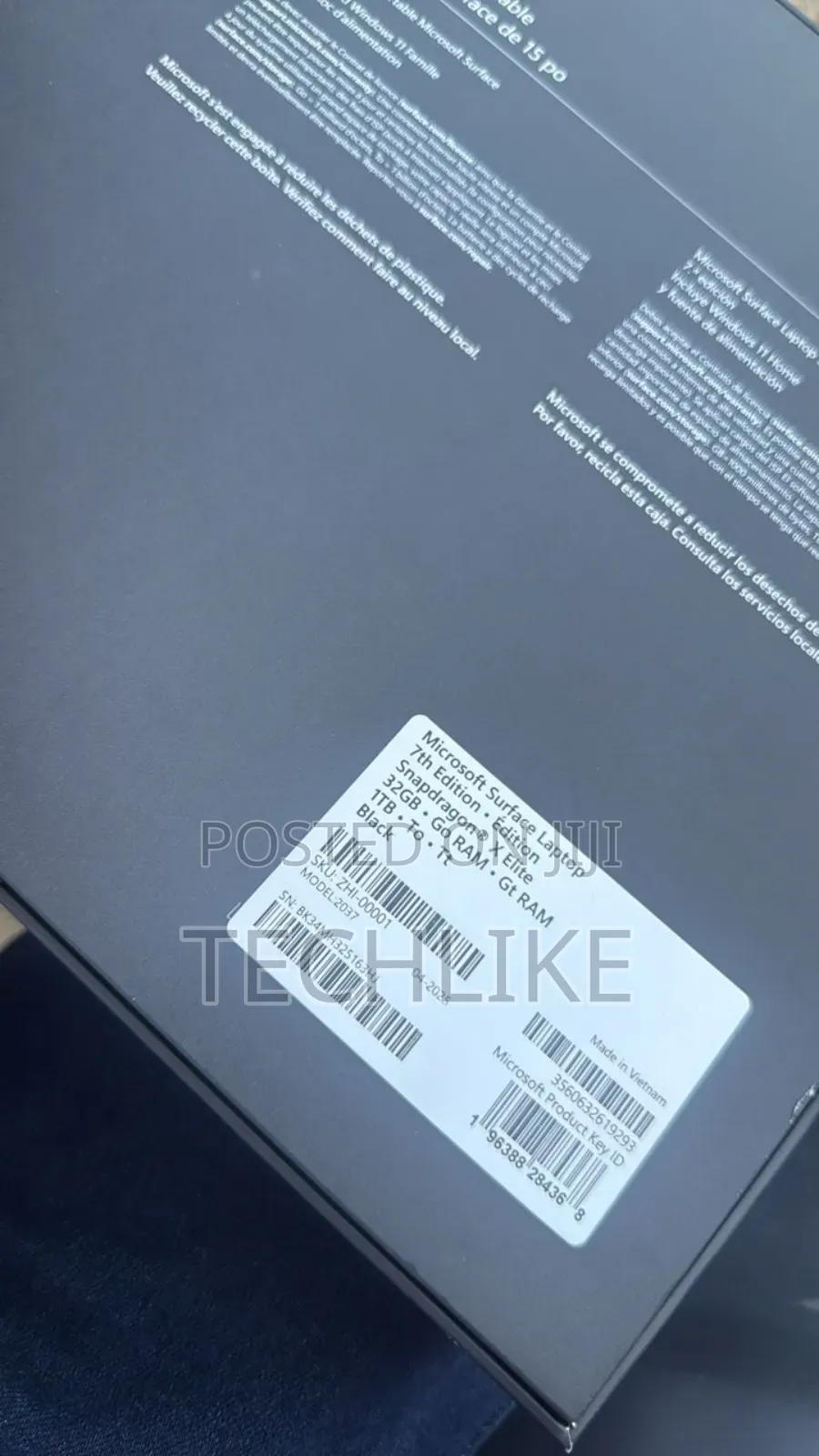New Microsoft Surface Laptop 7 32GB Qualcomm Snapdragon X Elite SSD 1T