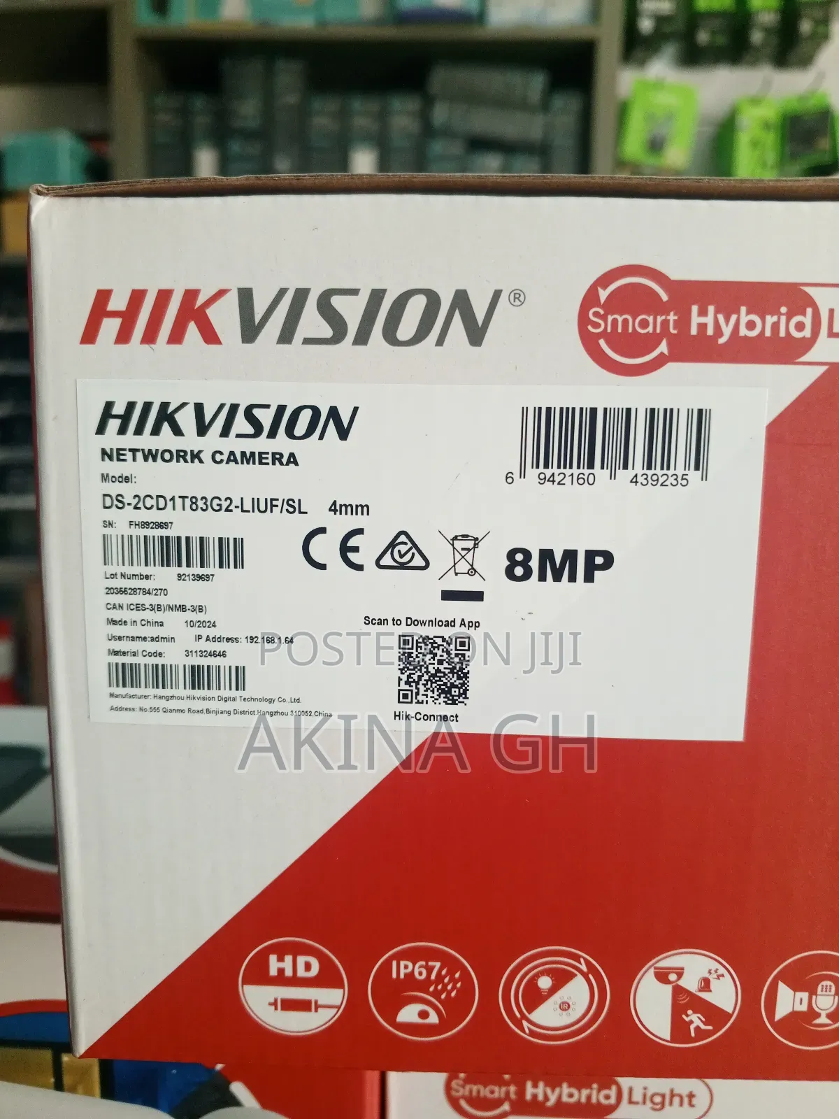 Hikvision 8mp Ip Camera 2 Way Audio Ds-2cd1t83g2-Liuf/Sl