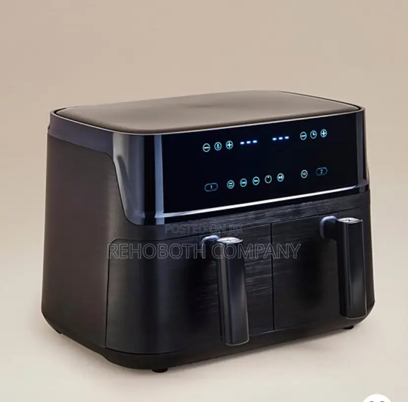 George Home 10 Litre Black Dual Drawer Digital Air Fryer