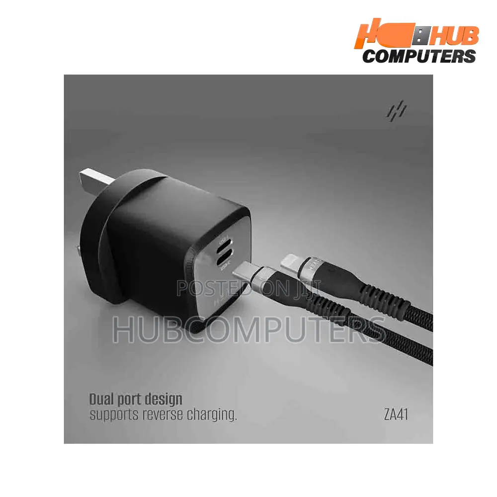 Heatz Za41 35w Adapter With Type C Cable Type C to Lighten