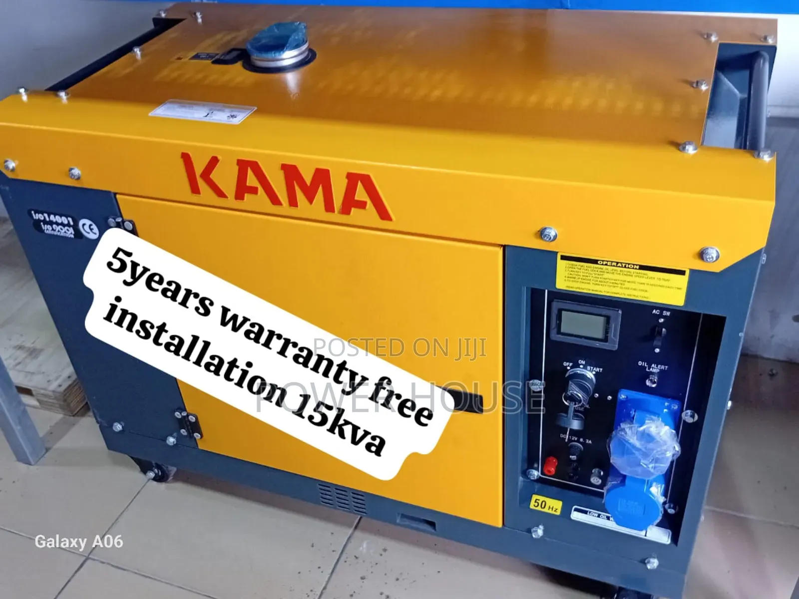 Nobel Panel Kama Diesel 15kva 16500watts 15kva