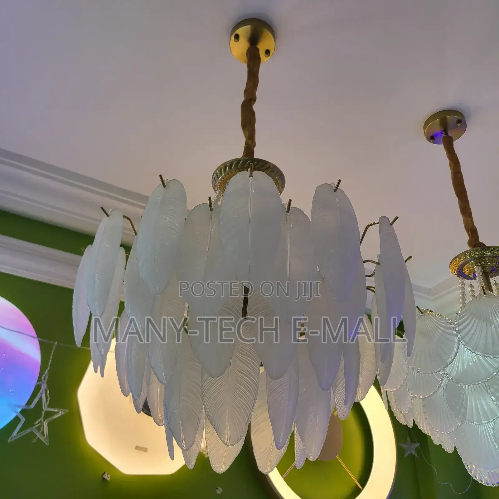 Crystal Leaf Chandelier Light