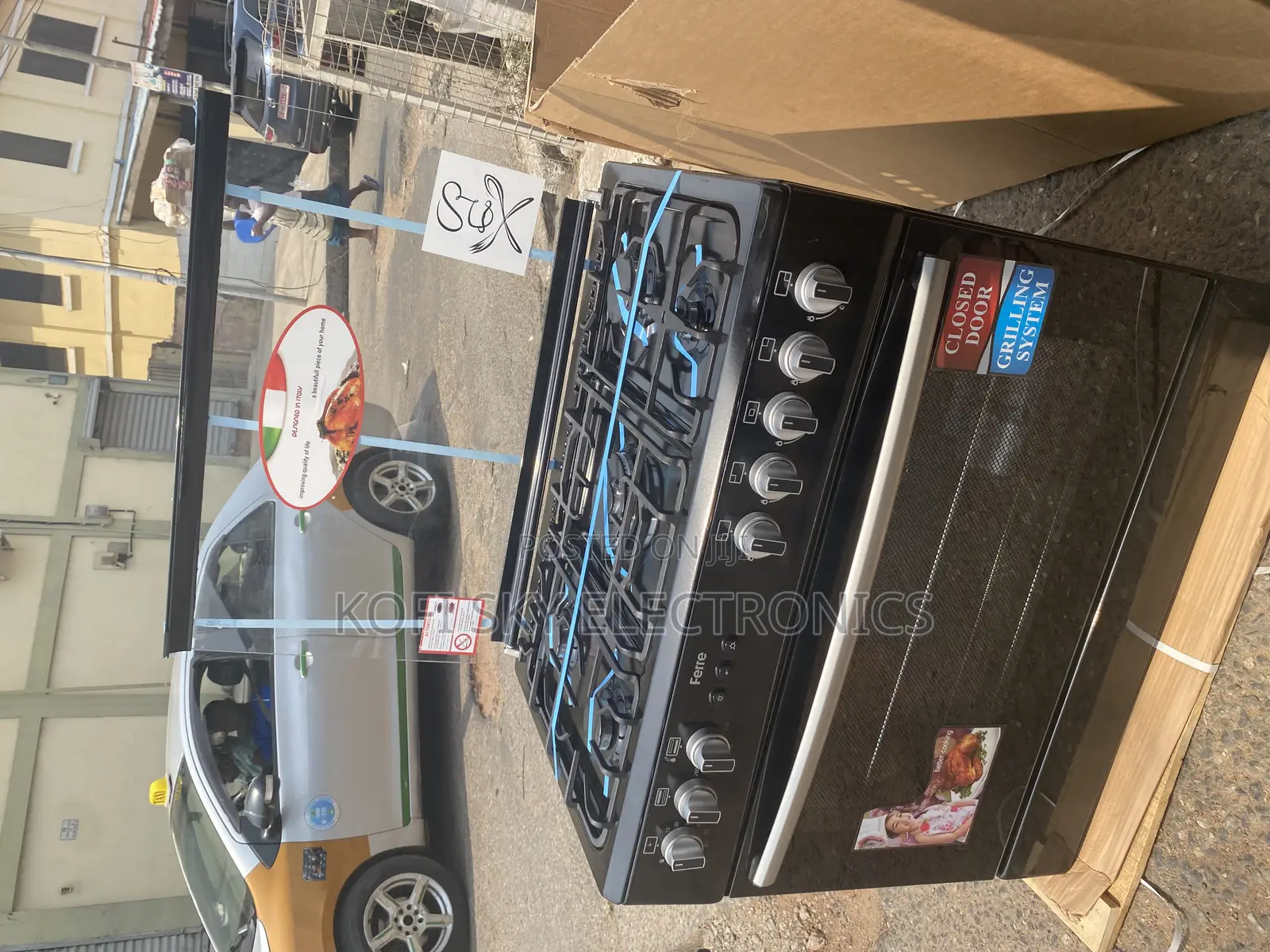 100% Lgnition Ferre 5burner Gas Cooker Oven