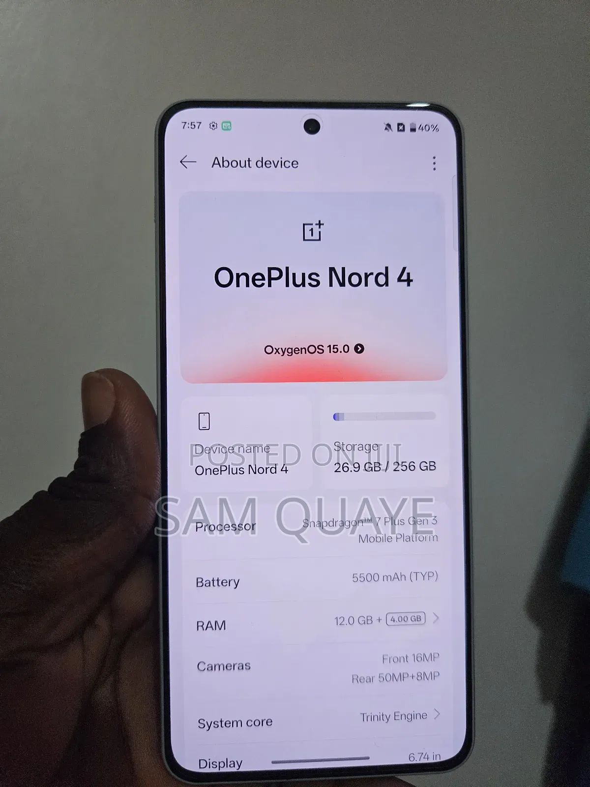 New OnePlus Nord 4 256 GB Gray