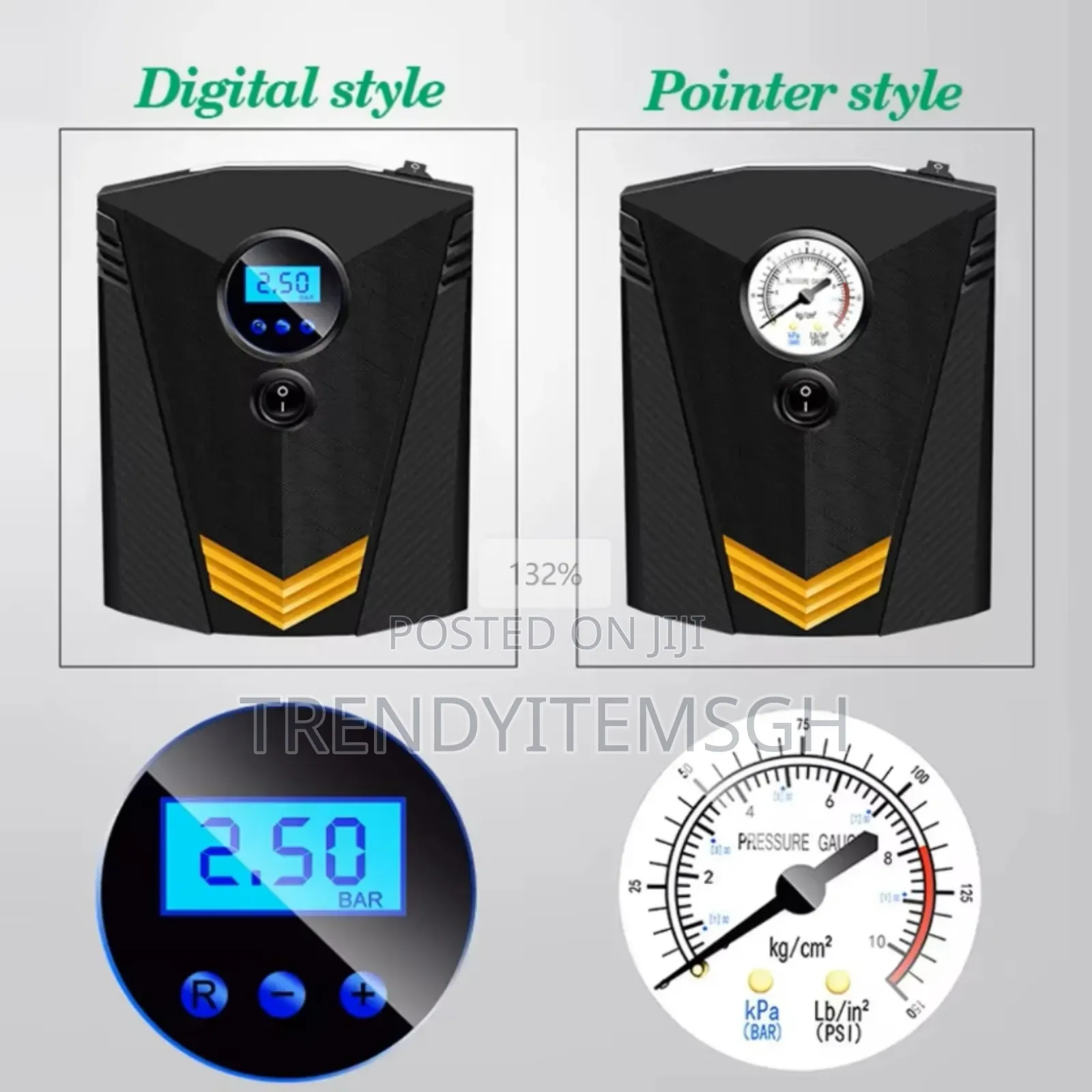 Multifunctional Air Compressor Portable Tyre Inflator Pump