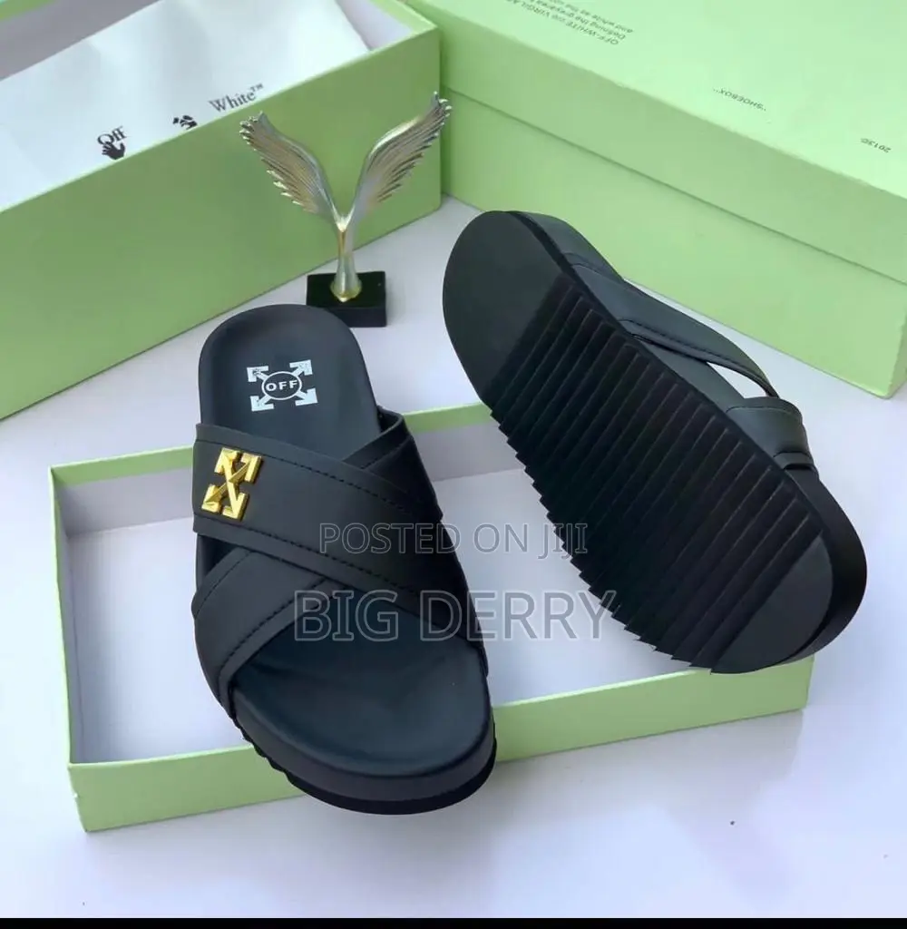 Off White Cross Slipper