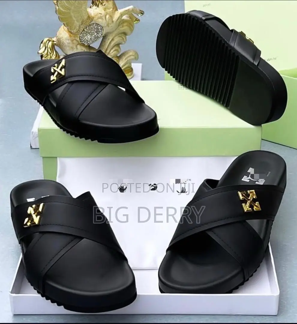 Off White Cross Slipper