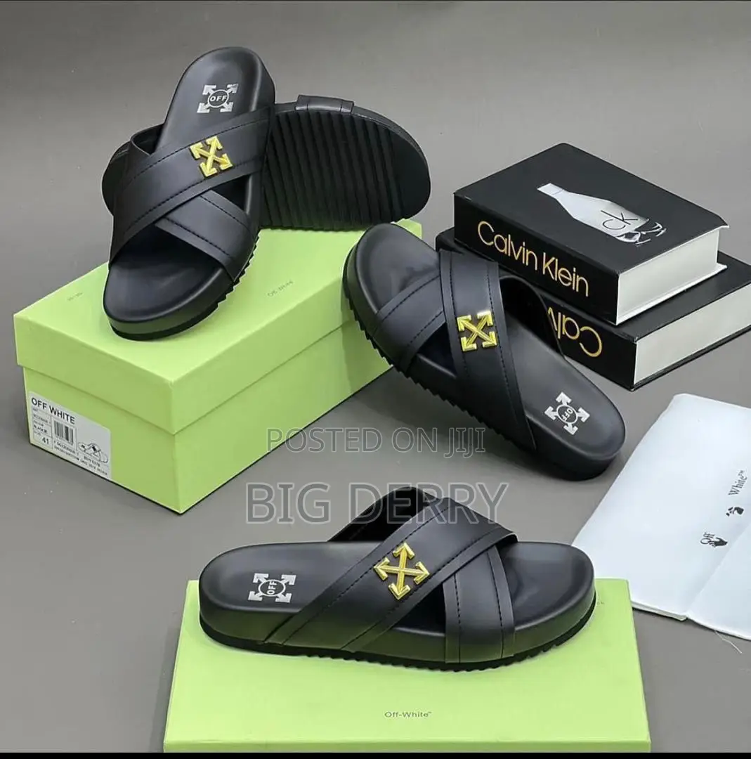 Off White Cross Slipper