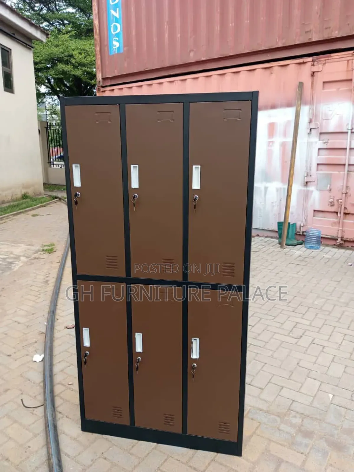 Six Doors Cabinet For Your Office (Coffee Color)