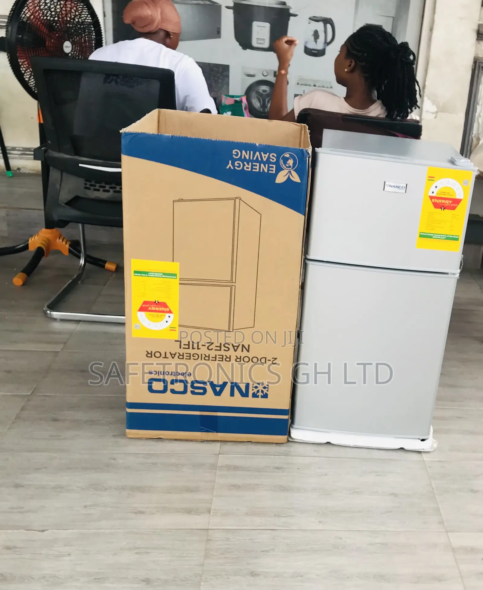 Premium Nasco Topfreezer 90 Liters Grey Doubledoor Freezer