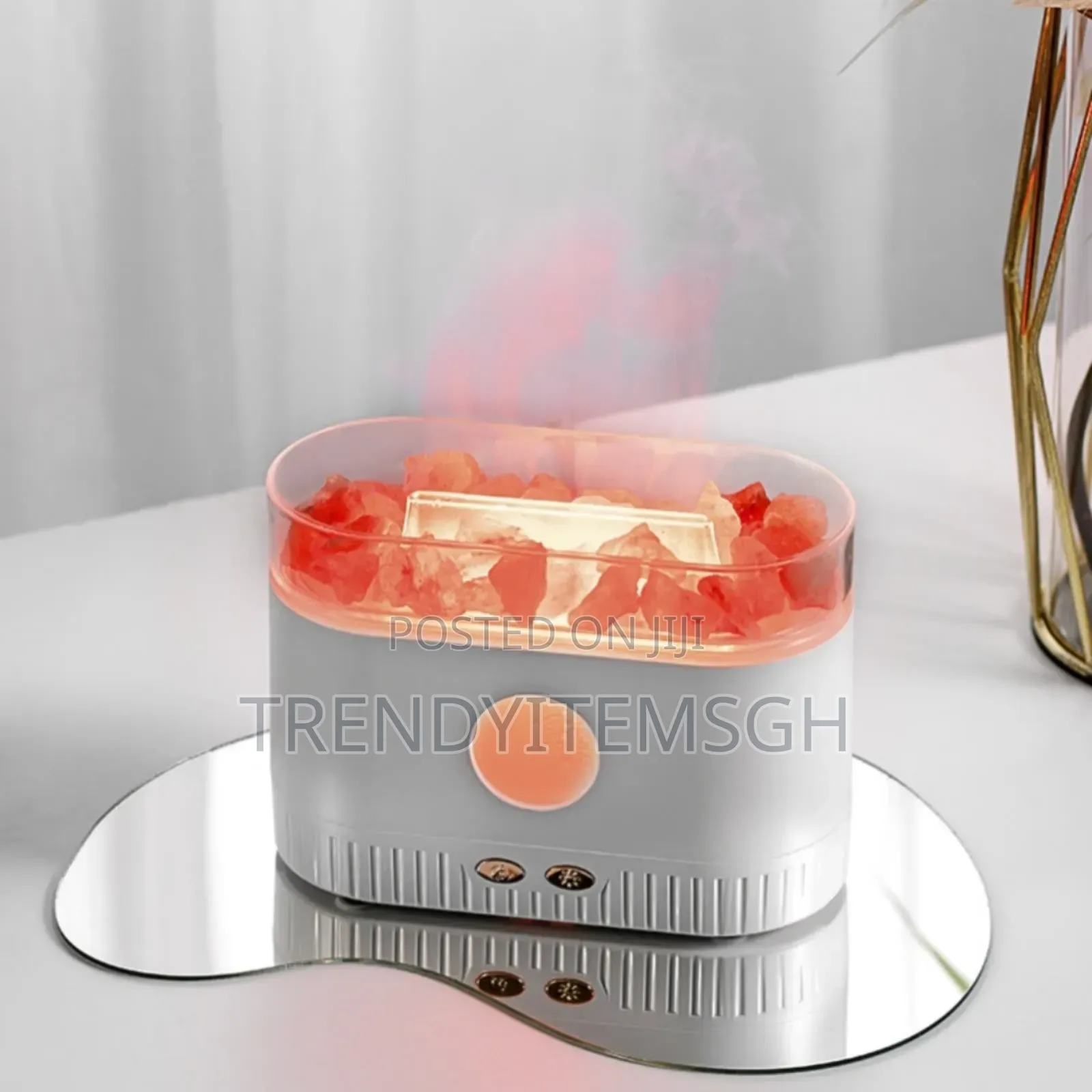 Multicolor Stone Flame Humidifier Aromatic Diffuser