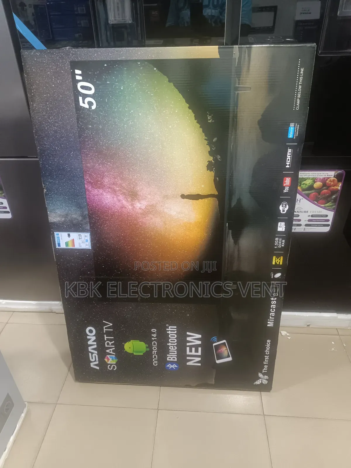 Asano 50" Smart Uhd 4k Android Satellite Digital Tv