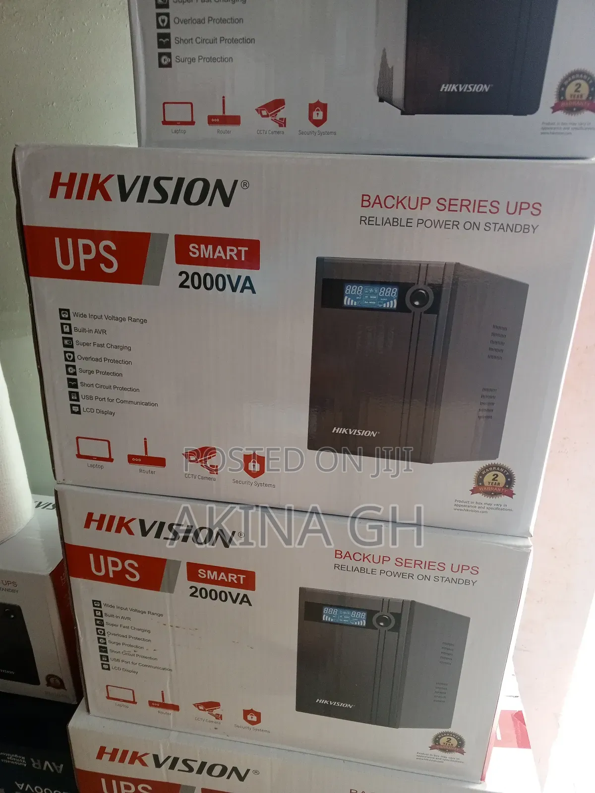 Hikvision 2000va Smart Back Up Ups 1200w