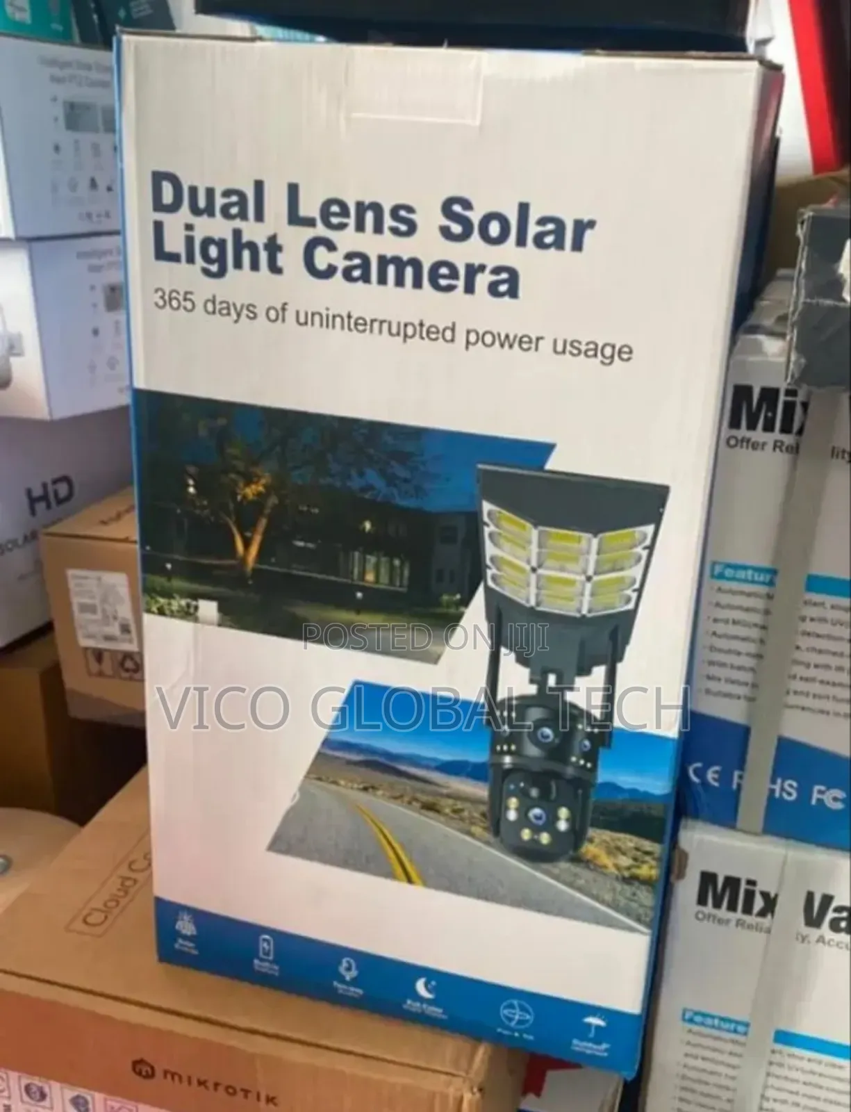 Dual Lens Solar Light Camera