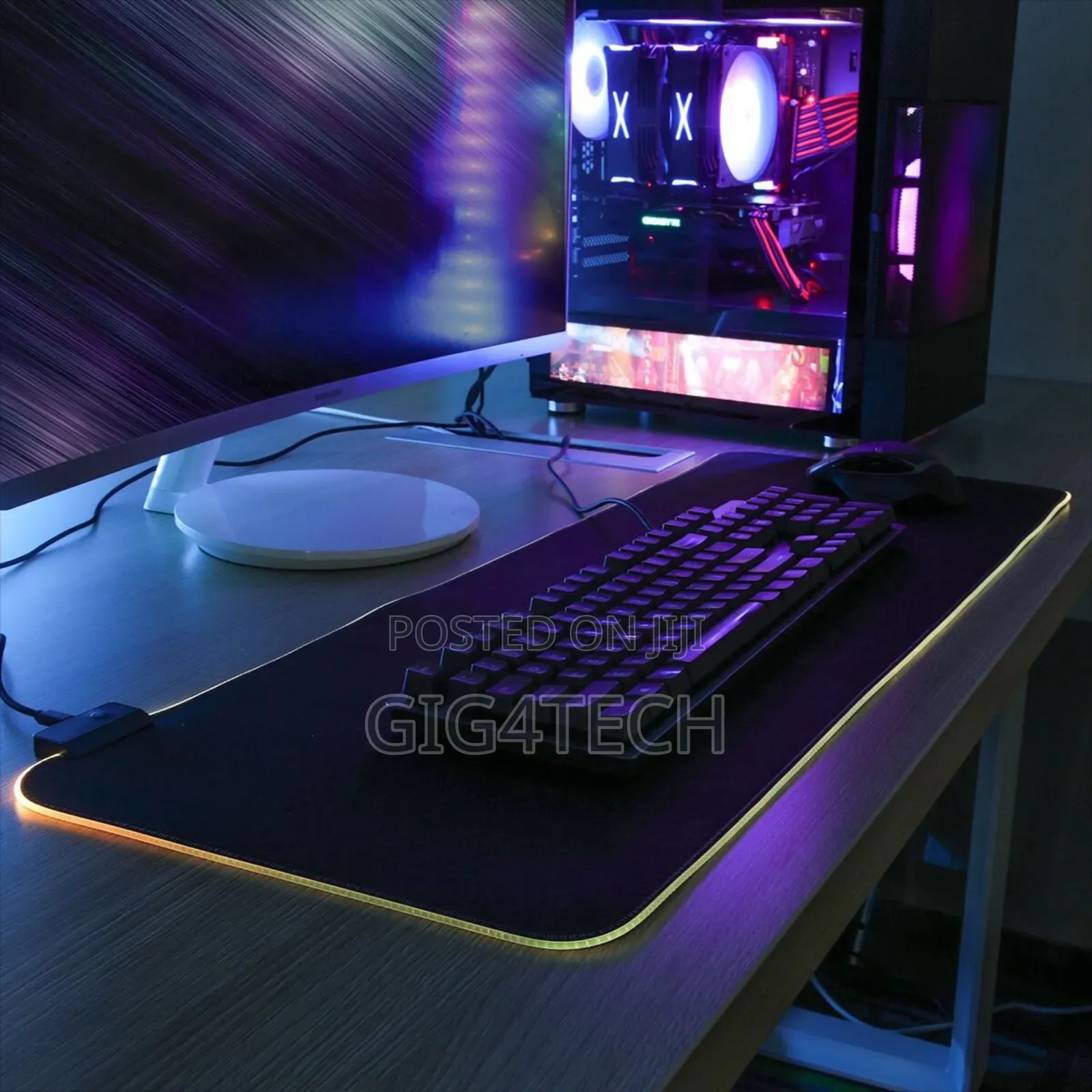 Led Gaming Mouse Pad Large RGB Extended Desk Anti-Slip